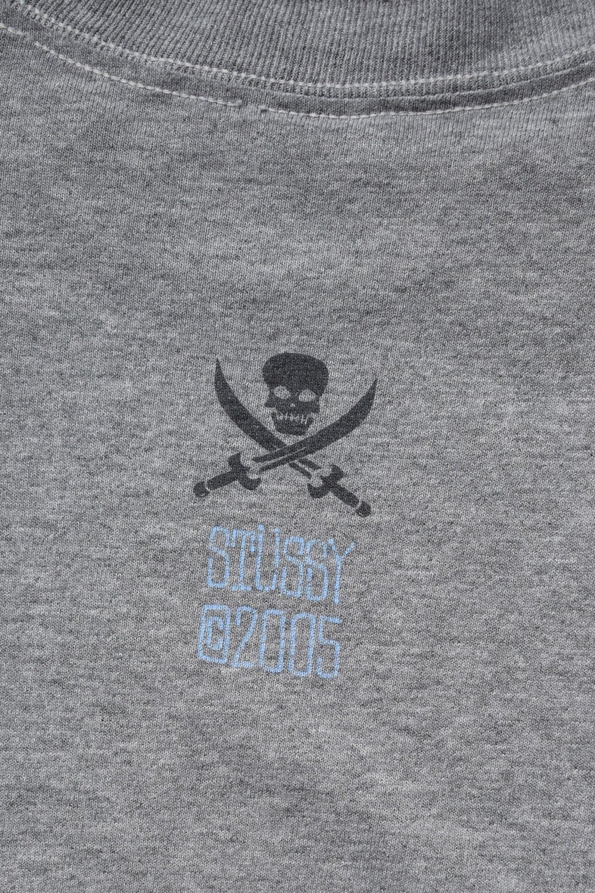 Stussy Grey Graphic Tee — 2005 (M) - Retrospective Store