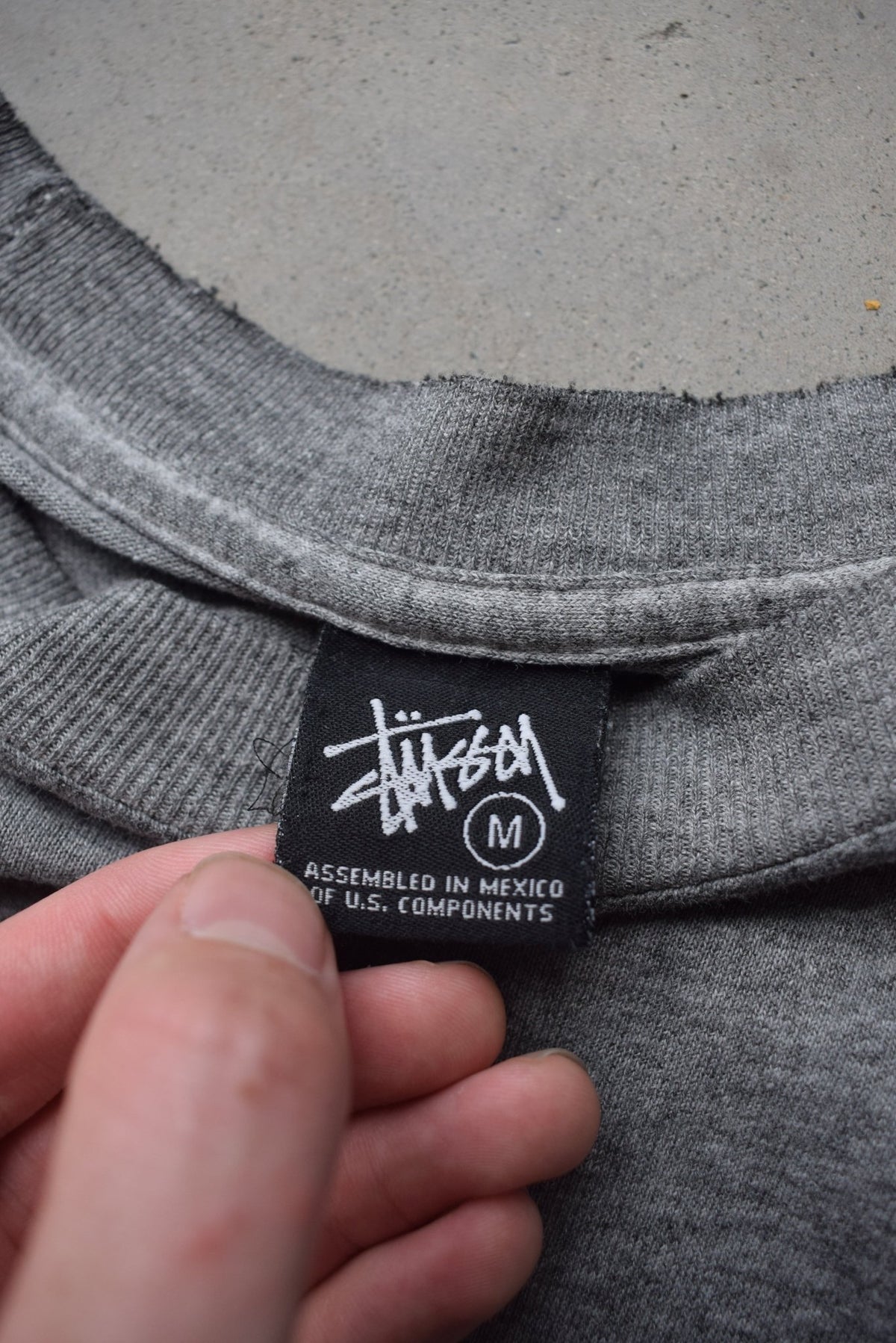 Stussy Grey Graphic Tee — 2005 (M) - Retrospective Store