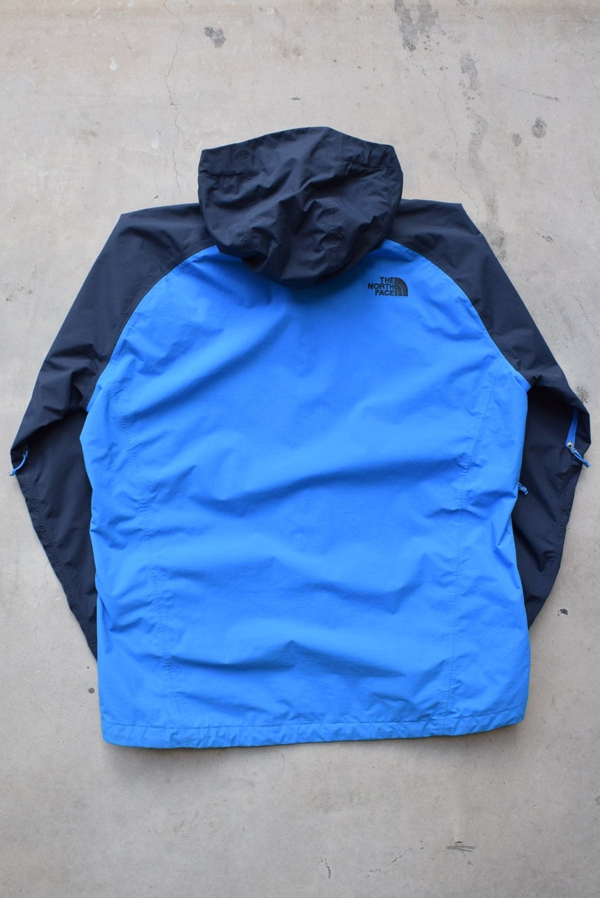 The North Face Blue & Grey Embroidered Spellout Jacket — 2000s (L) - Retrospective Store