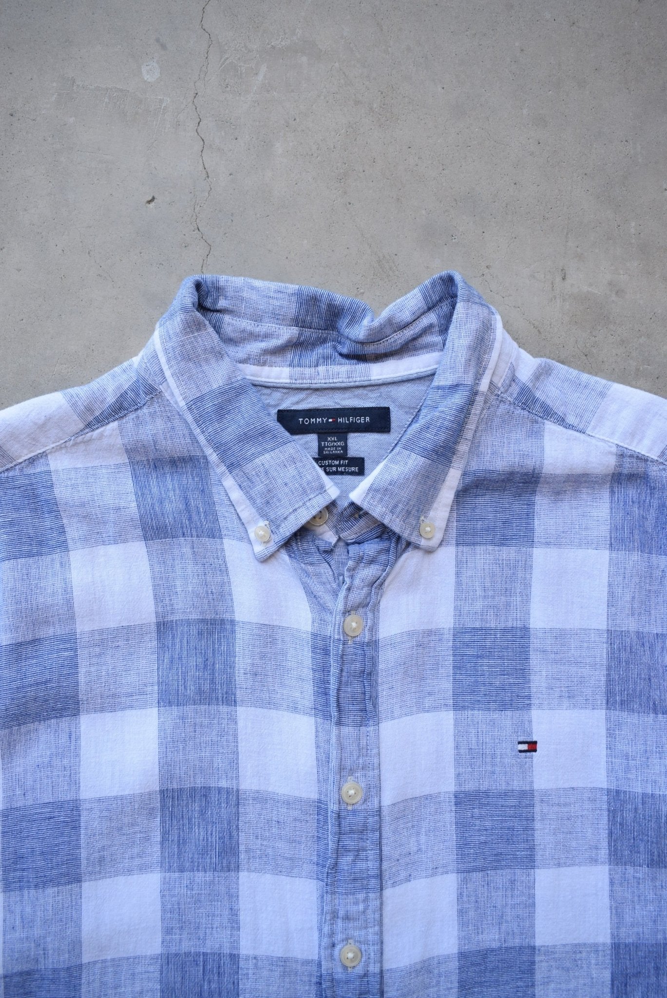 Tommy Hilfiger Blue Cropped Button Up — 2000s (M/L) - Retrospective Store