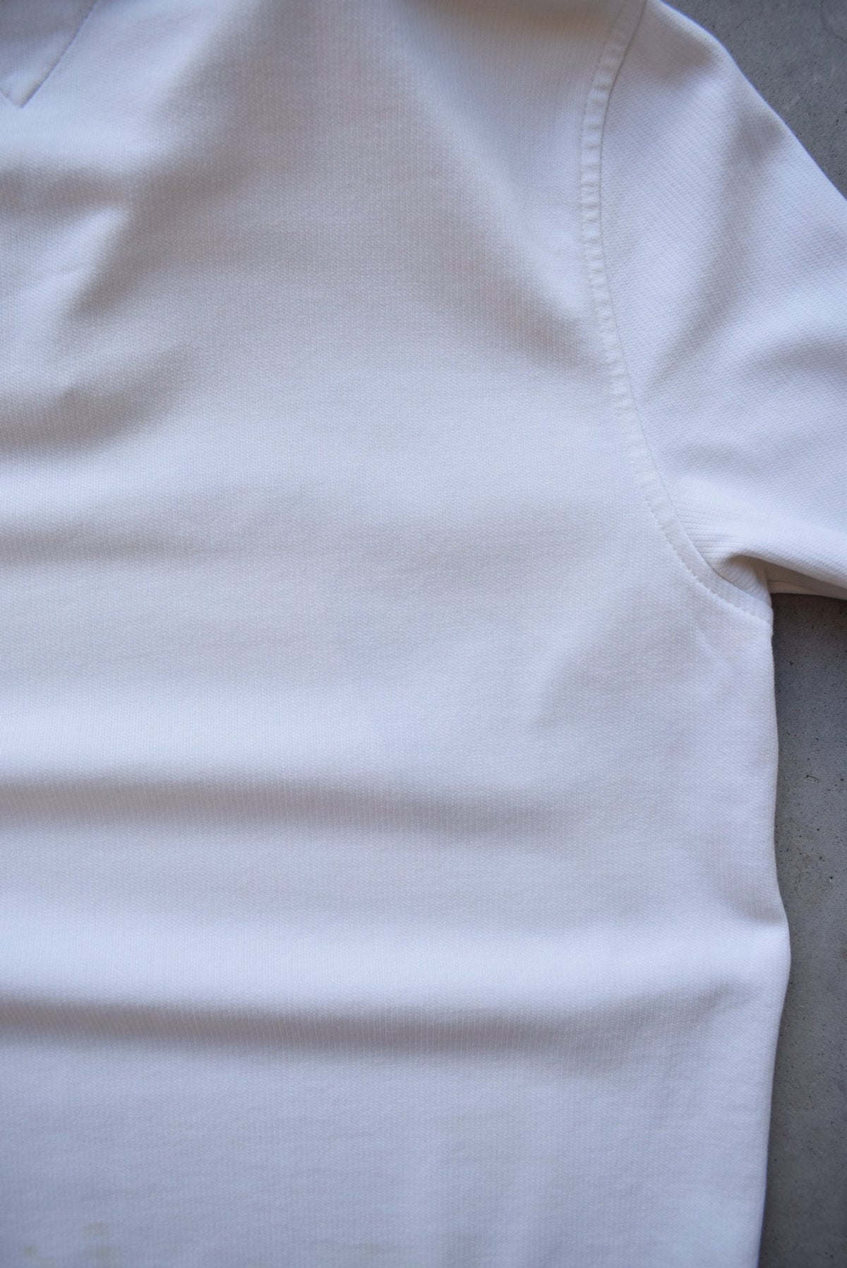 Tommy Hilfiger White Embroidered Spellout Quarter Zip — 1990s (M) - Retrospective Store