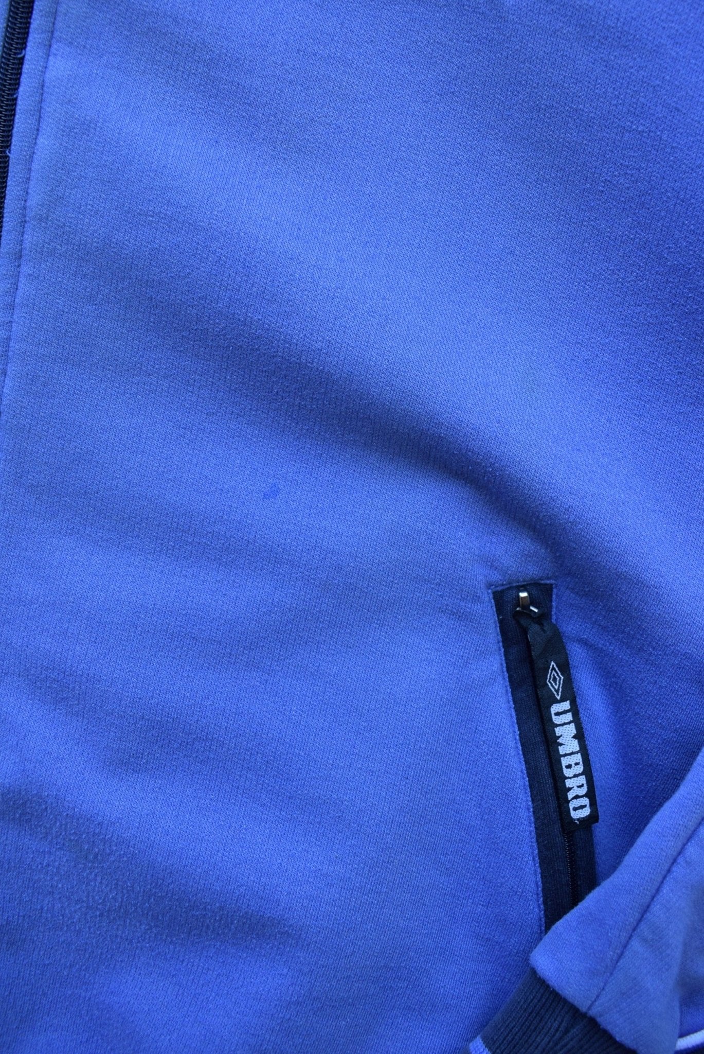 Umbro Blue Embroidered Spellout Jacket — 1990s (S) - Retrospective Store