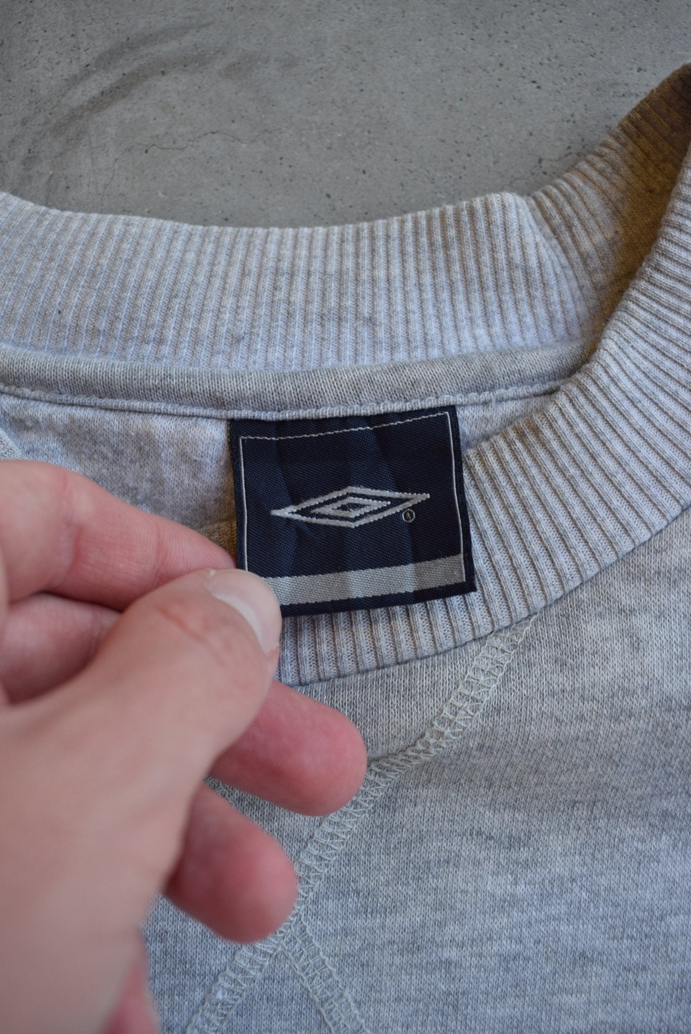 Umbro Grey Embroidered Logo Crewneck — 2000s (M) - Retrospective Store