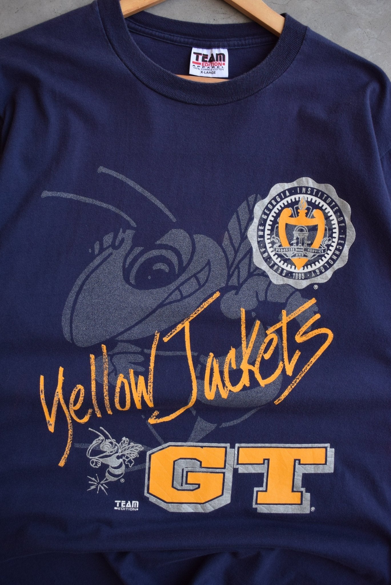 University of Georgia Navy Graphic Tee — 1990s (L) - Retrospective Store
