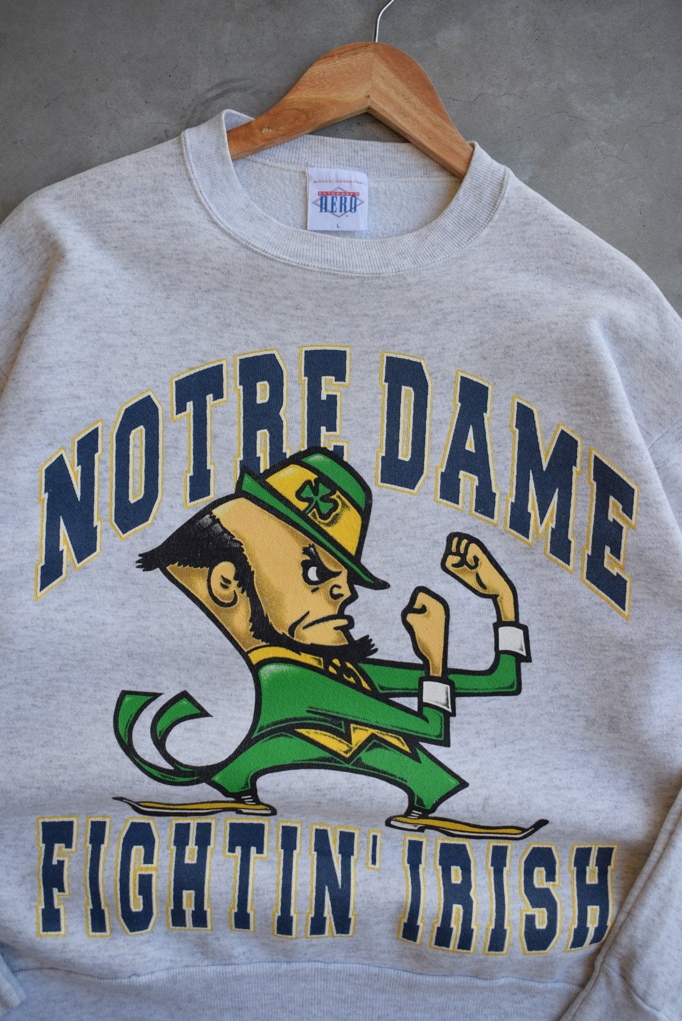 University of Notre Dame Crewneck — 1990s (S) - Retrospective Store