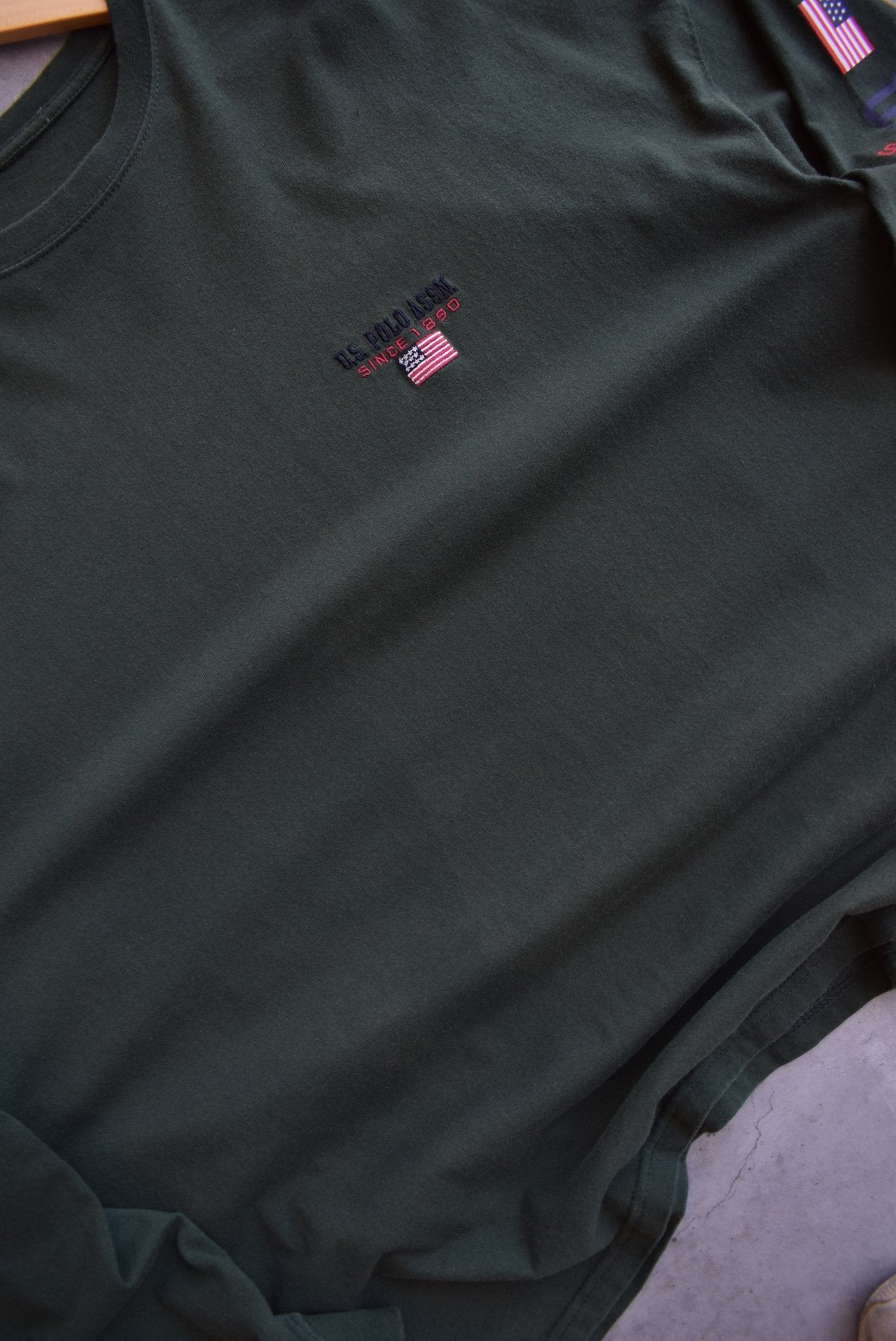U.S. Polo Assn Green Embroidered Long Sleeve Tee — 2000s (XL) - Retrospective Store