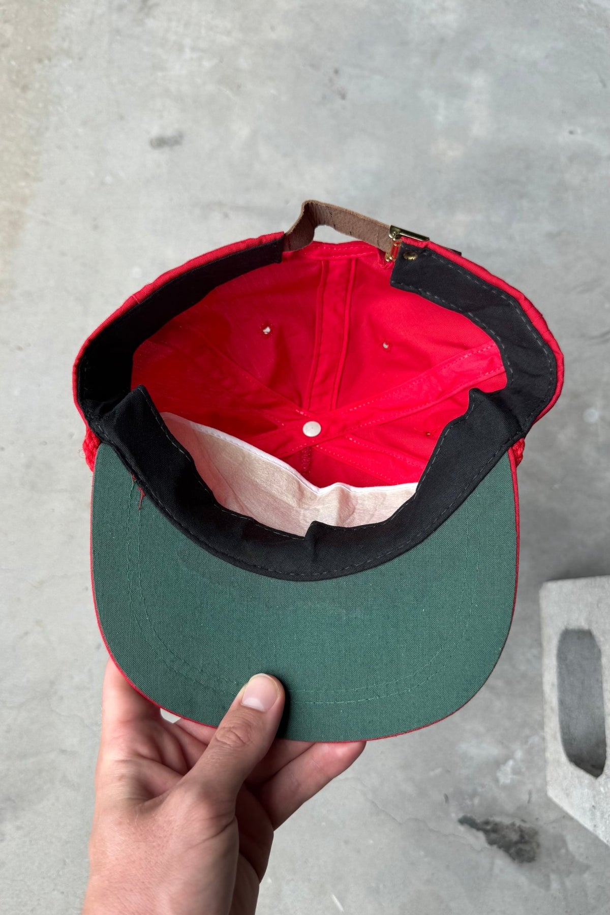 Vermont American Red Embroidered Hat — 1990s - Retrospective Store