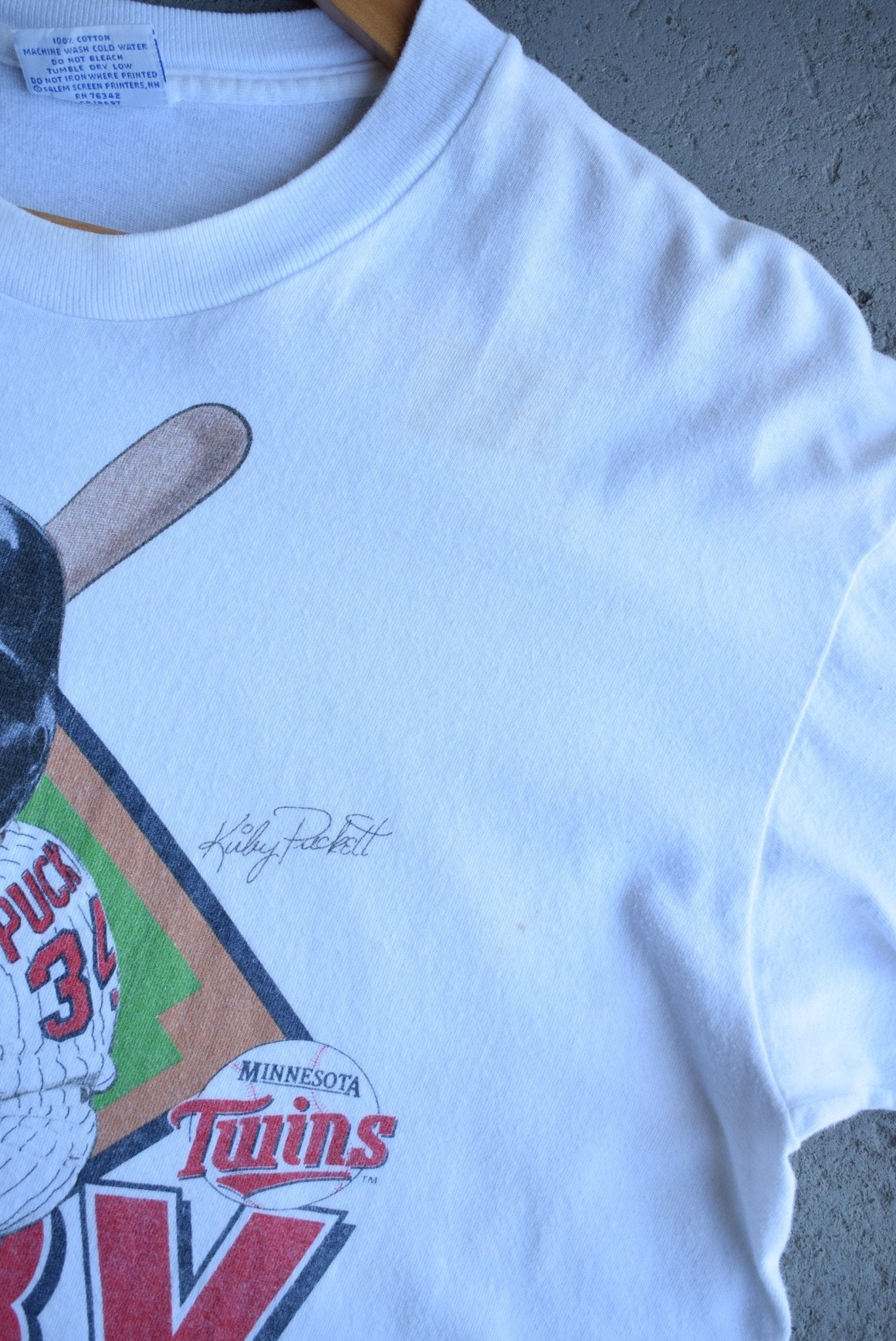 Vintage 1988 Salem x MLB Minnesota Twins Kirby Puckett Tee (L) - Retrospective Store