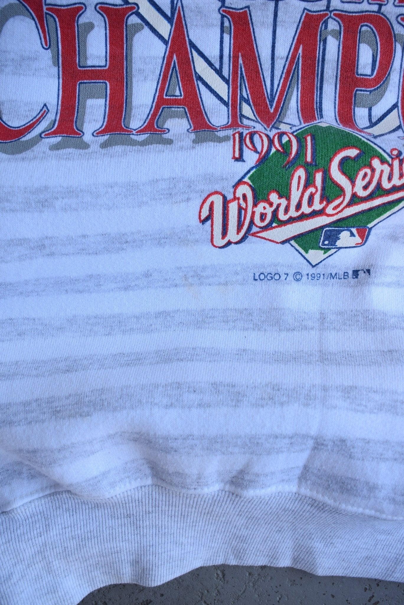 Vintage 1991 MLB Minnesota Twins World Series Champions Crewneck (M/L) - Retrospective Store