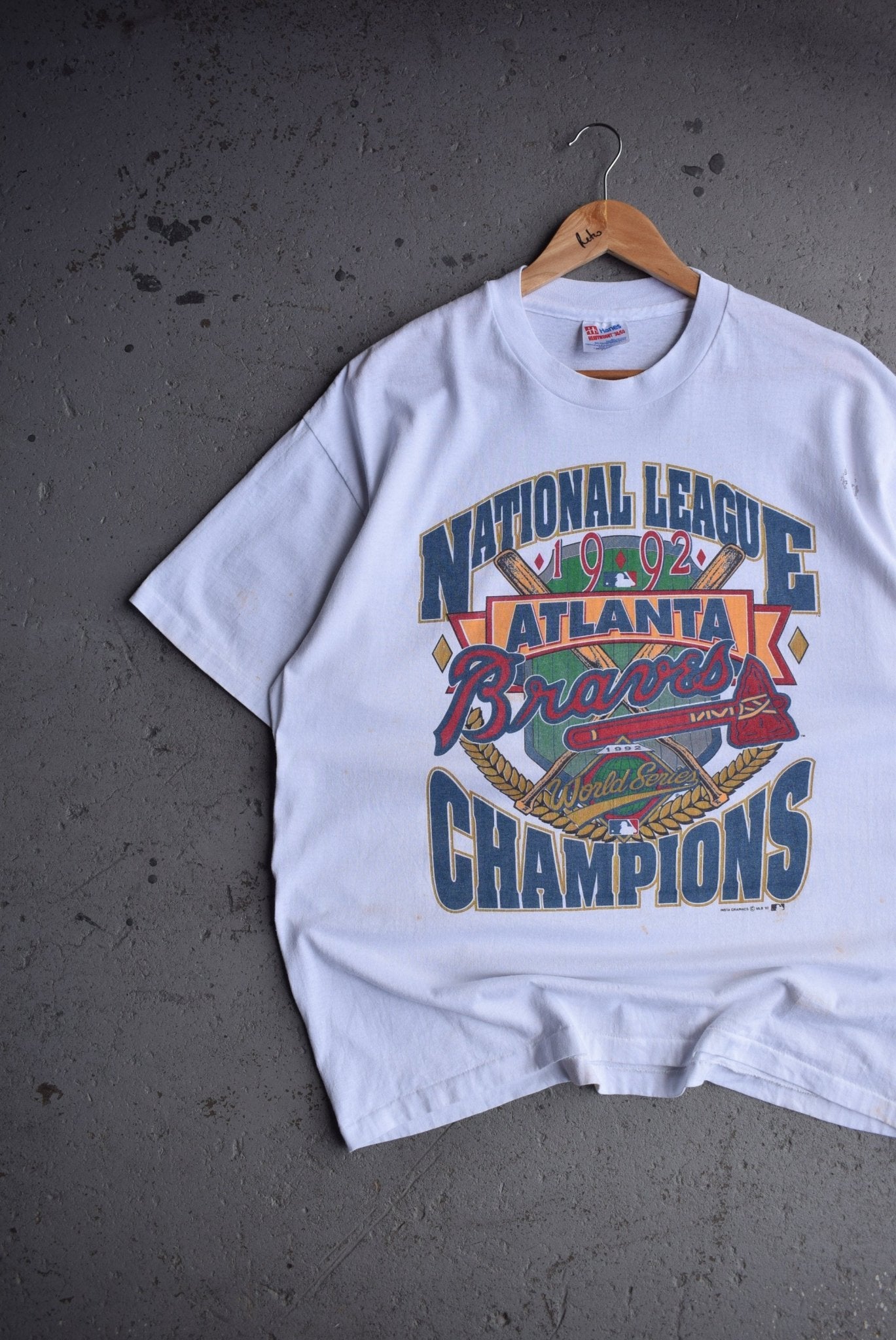 Vintage 1992 MLB Atlanta Braves Champions Tee (L/XL) - Retrospective Store