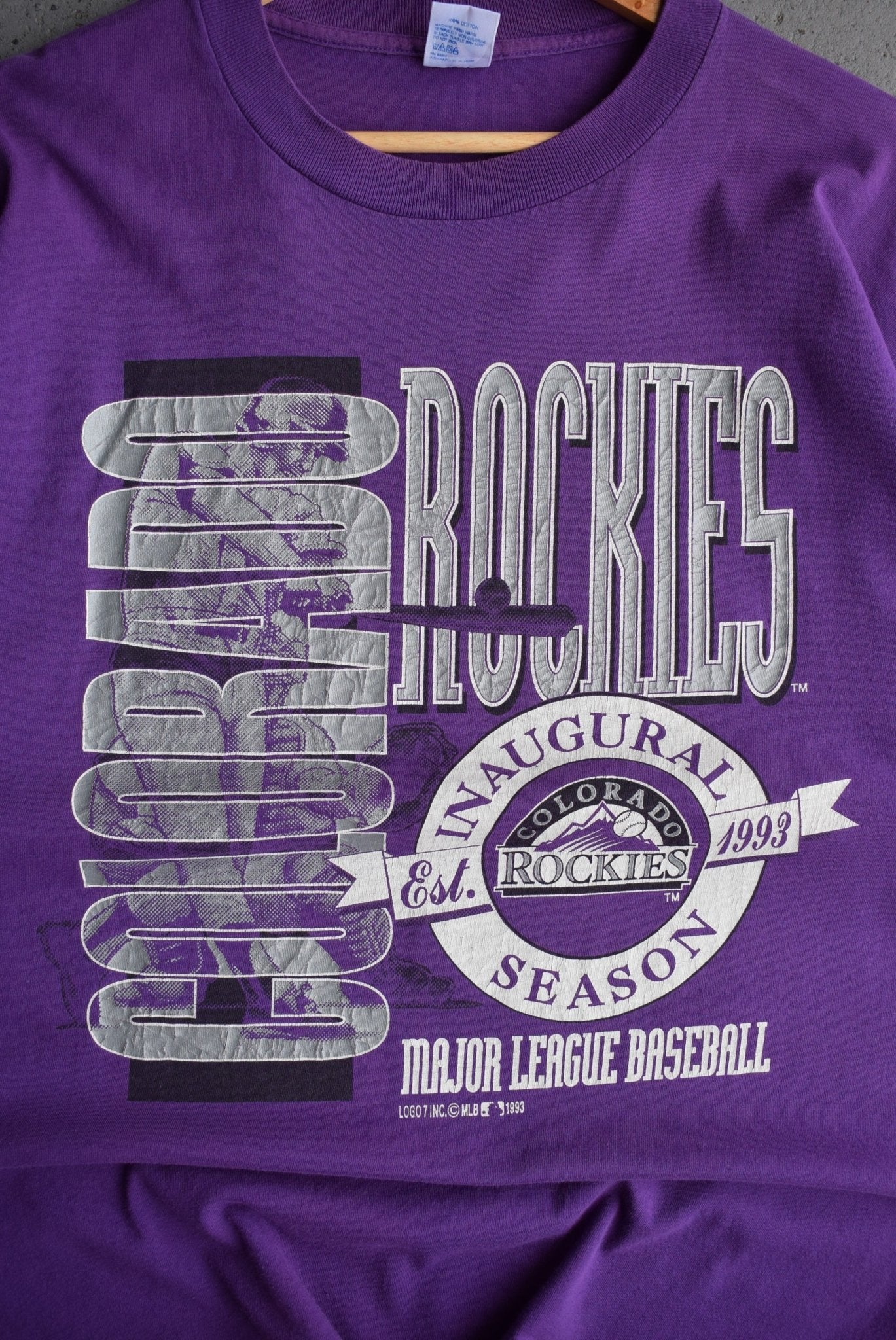 Vintage 1993 MLB Colorado Rockies Inaugural Season Tee (XL) - Retrospective Store