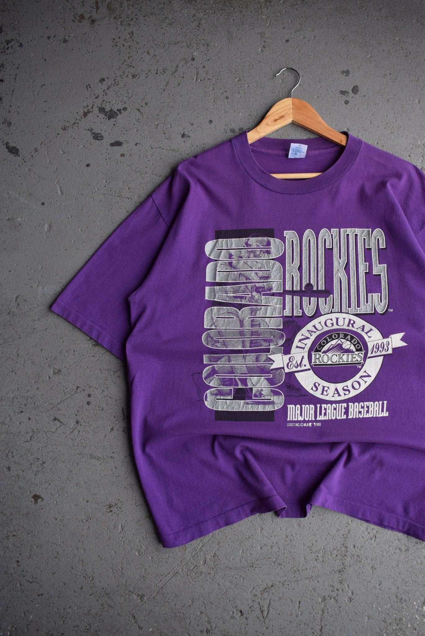 Vintage 1993 MLB Colorado Rockies Inaugural Season Tee (XL) - Retrospective Store