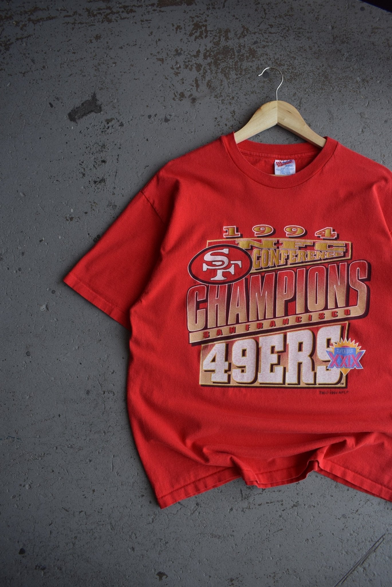 Vintage 1994 NFL San Francisco 49ers NFC Conference Champions Tee (L) - Retrospective Store