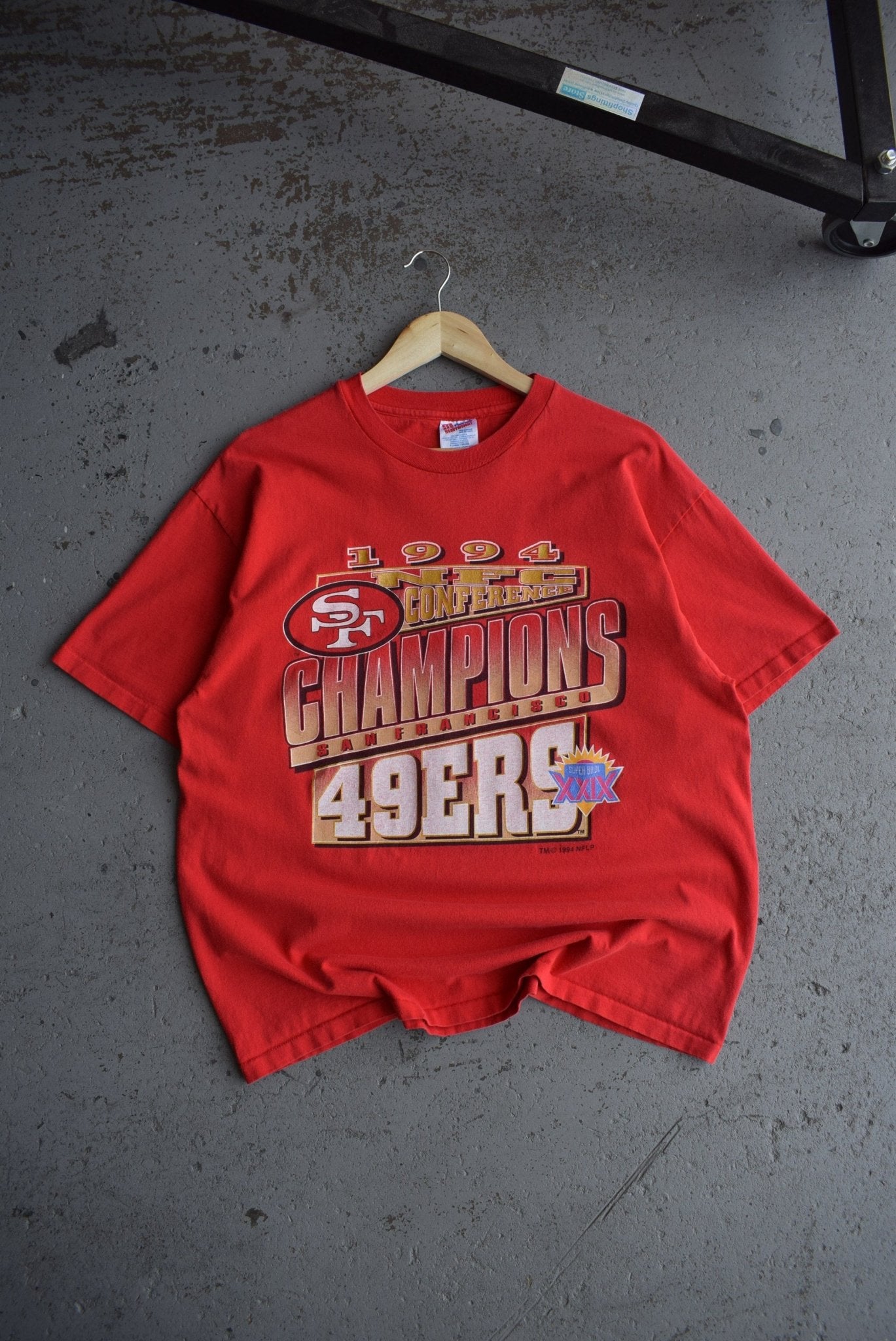 Vintage 1994 NFL San Francisco 49ers NFC Conference Champions Tee (L) - Retrospective Store