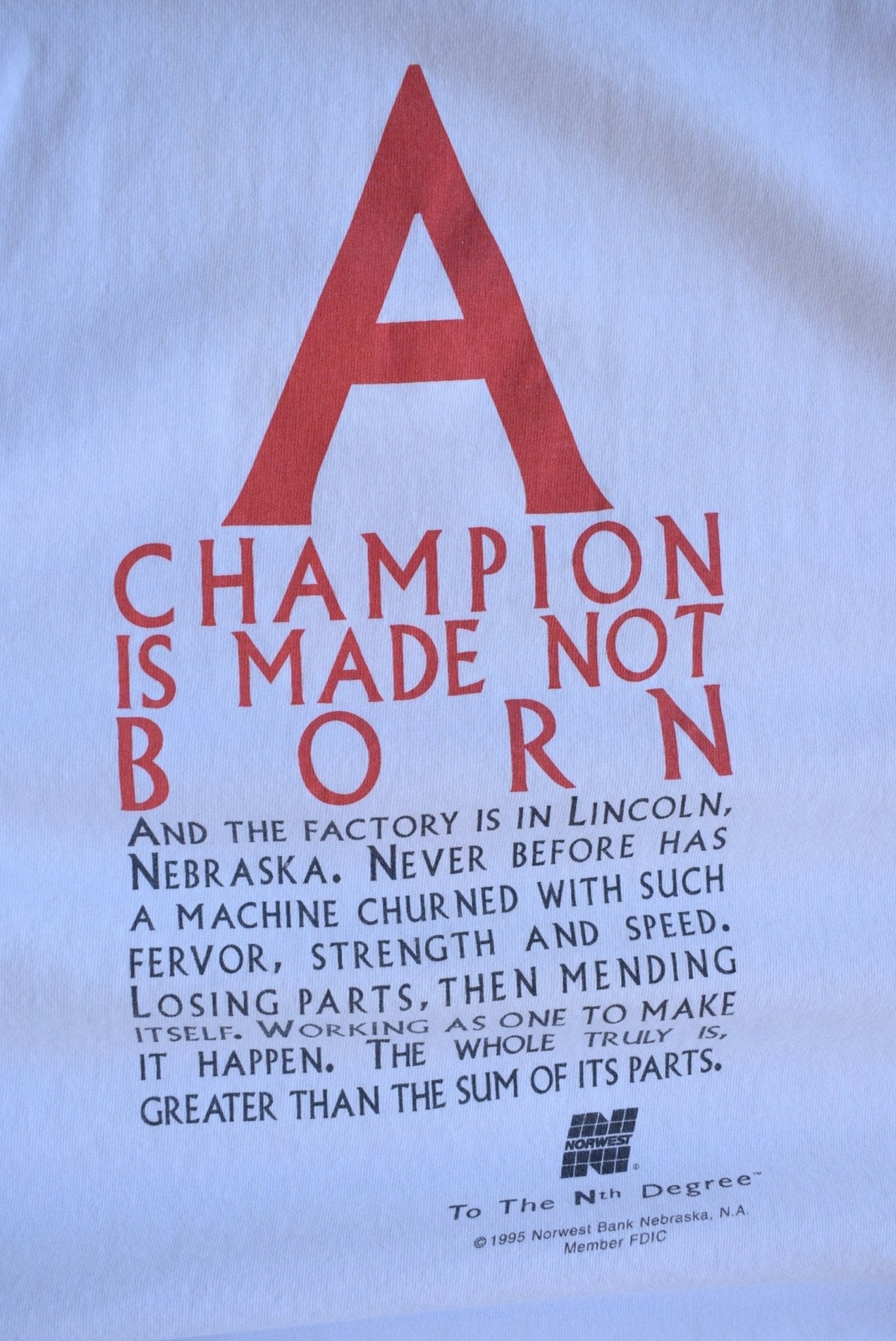 Vintage 1994 University of Nebraska Football Tee (L) - Retrospective Store