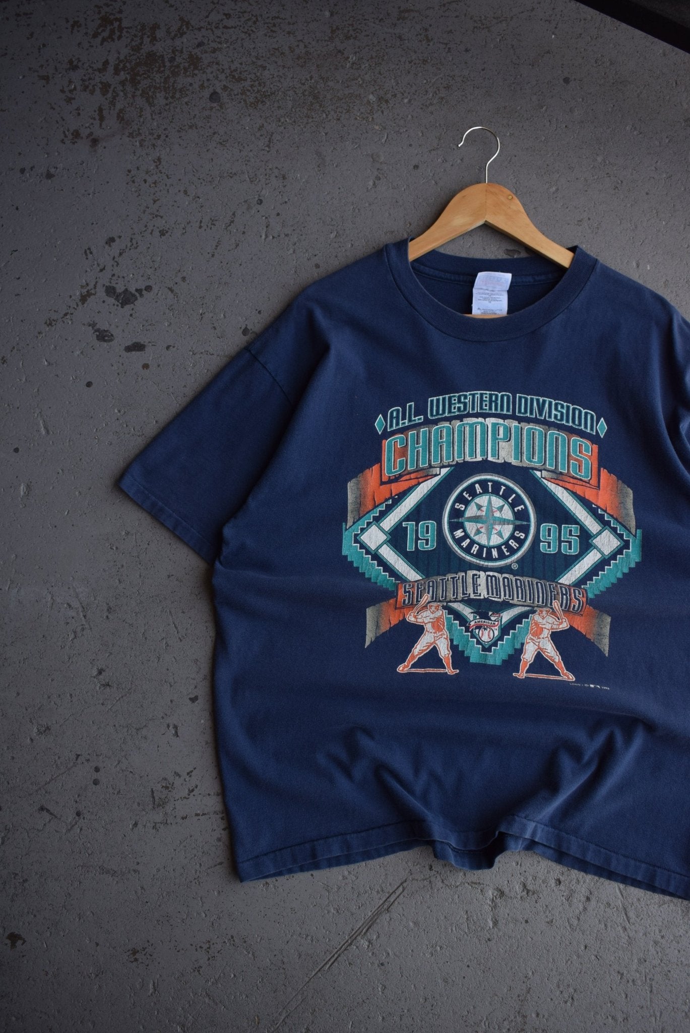 Vintage 1995 MLB Seattle Mariners Champions Tee (XL) - Retrospective Store