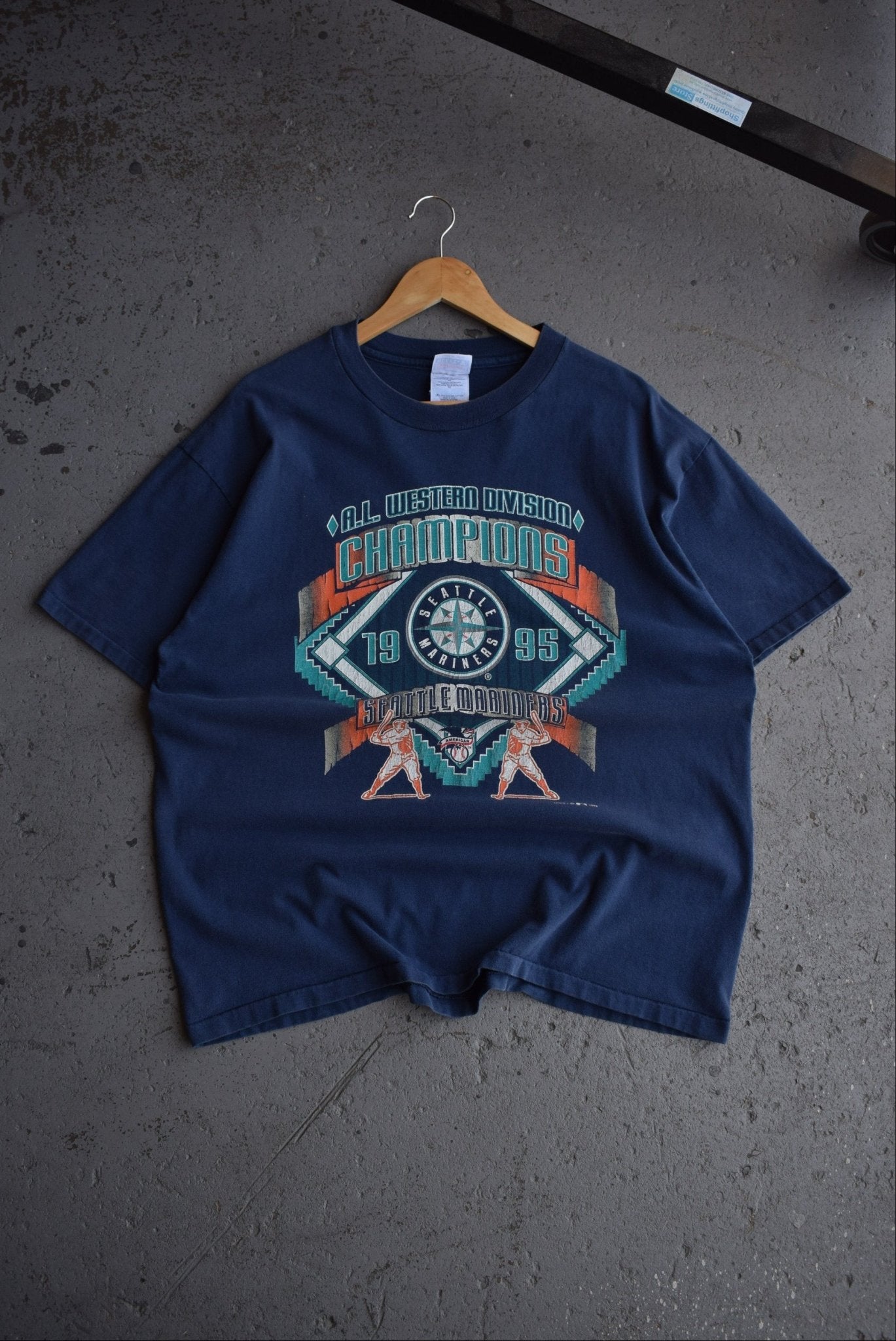 Vintage 1995 MLB Seattle Mariners Champions Tee (XL) - Retrospective Store