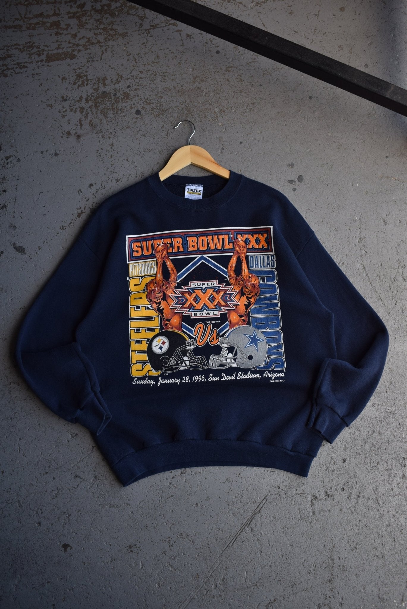 Vintage 1995 NFL Steelers vs. Cowboys Superbowl XXX Crewneck (M) - Retrospective Store