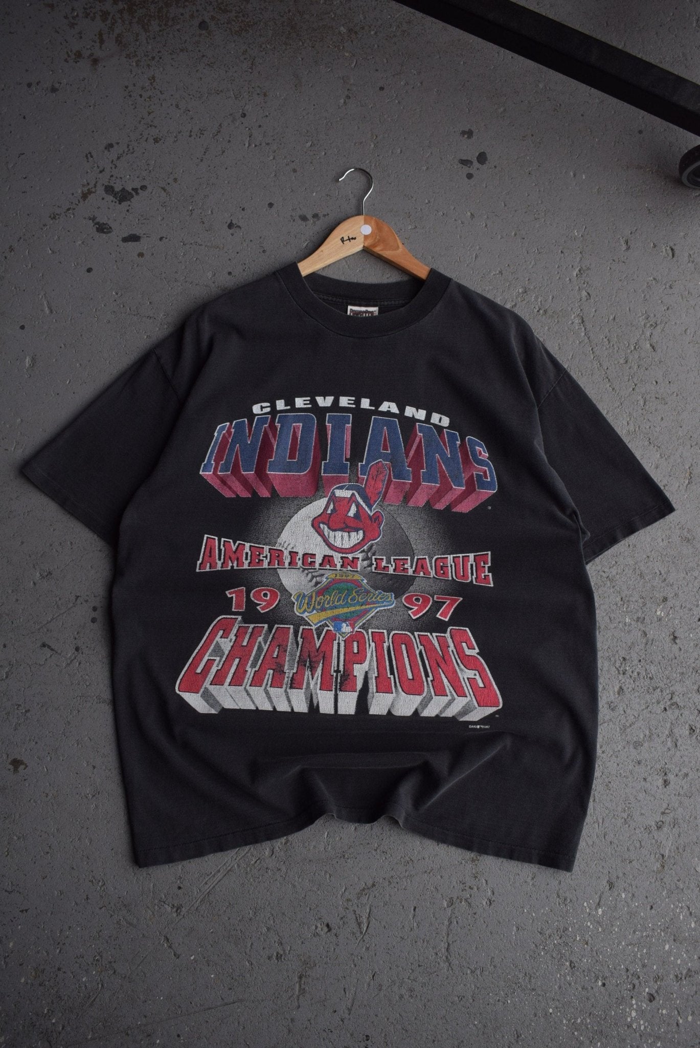Vintage 1997 MLB Cleveland Indians Champions Tee (L) - Retrospective Store