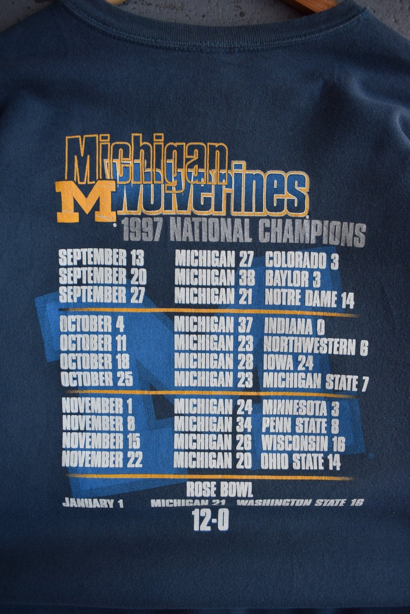 Vintage 1997 Starter x University of Michigan National Champions Crewneck (XL) - Retrospective Store