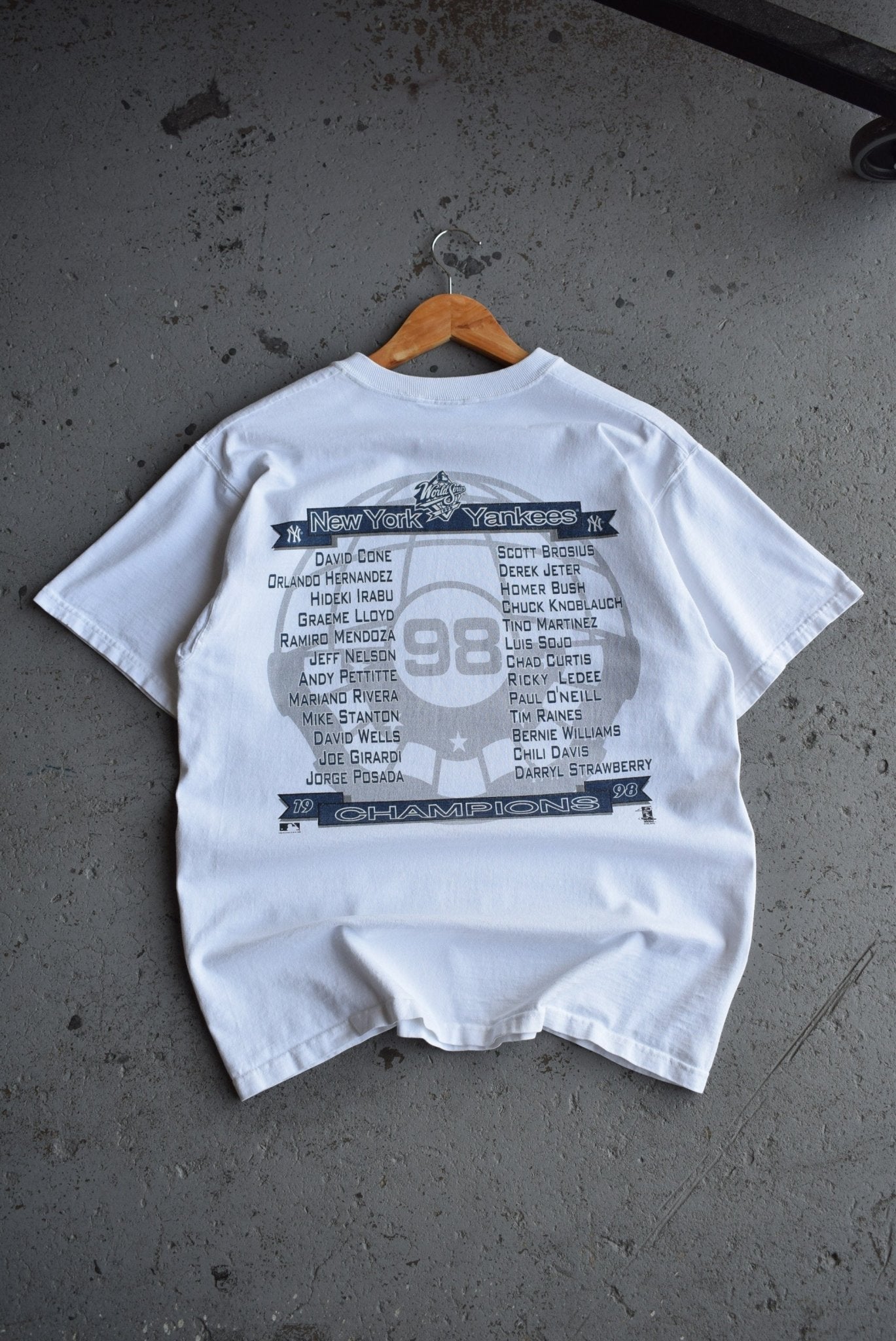 Vintage 1998 MLB New York Yankees World Series Champions Tee (S/M) - Retrospective Store