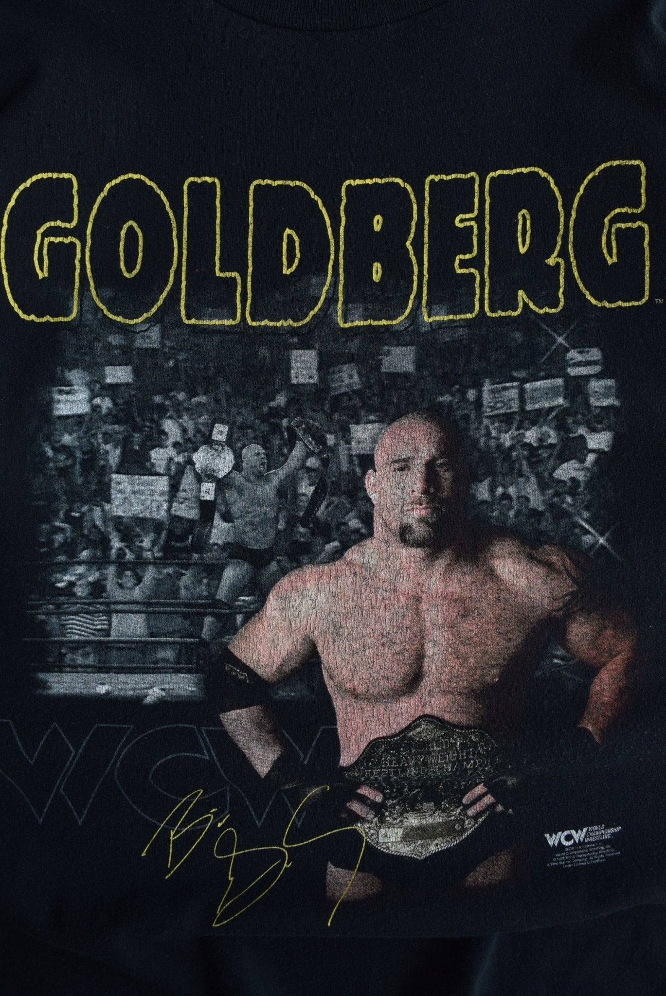 Vintage 1998 WCW Bill Goldberg Wrestling Tee (L) - Retrospective Store