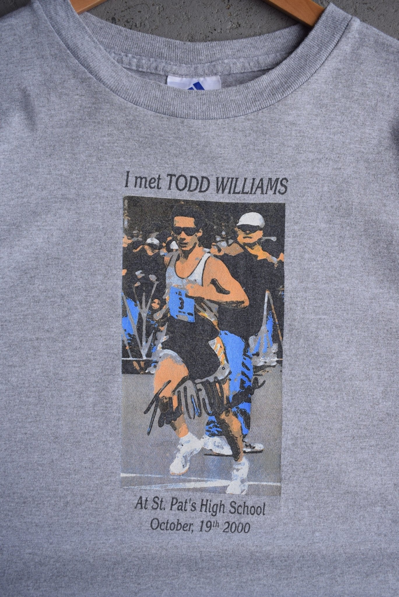 Vintage 2000 Adidas 'I Met Todd Williams' Marathon Tee (L) - Retrospective Store