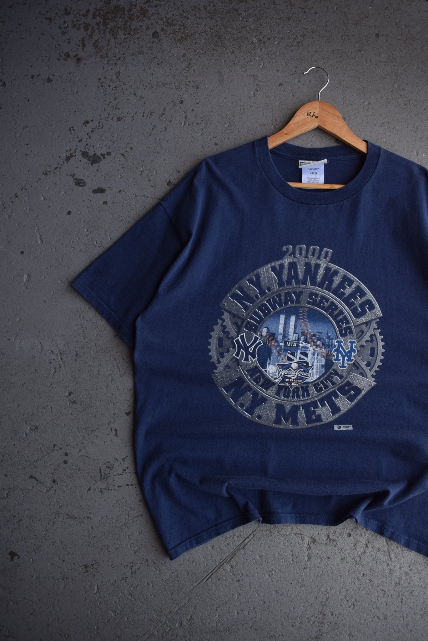 Vintage 2000 Puma x MLB New York Yankees Subway Series Tee (XL) - Retrospective Store