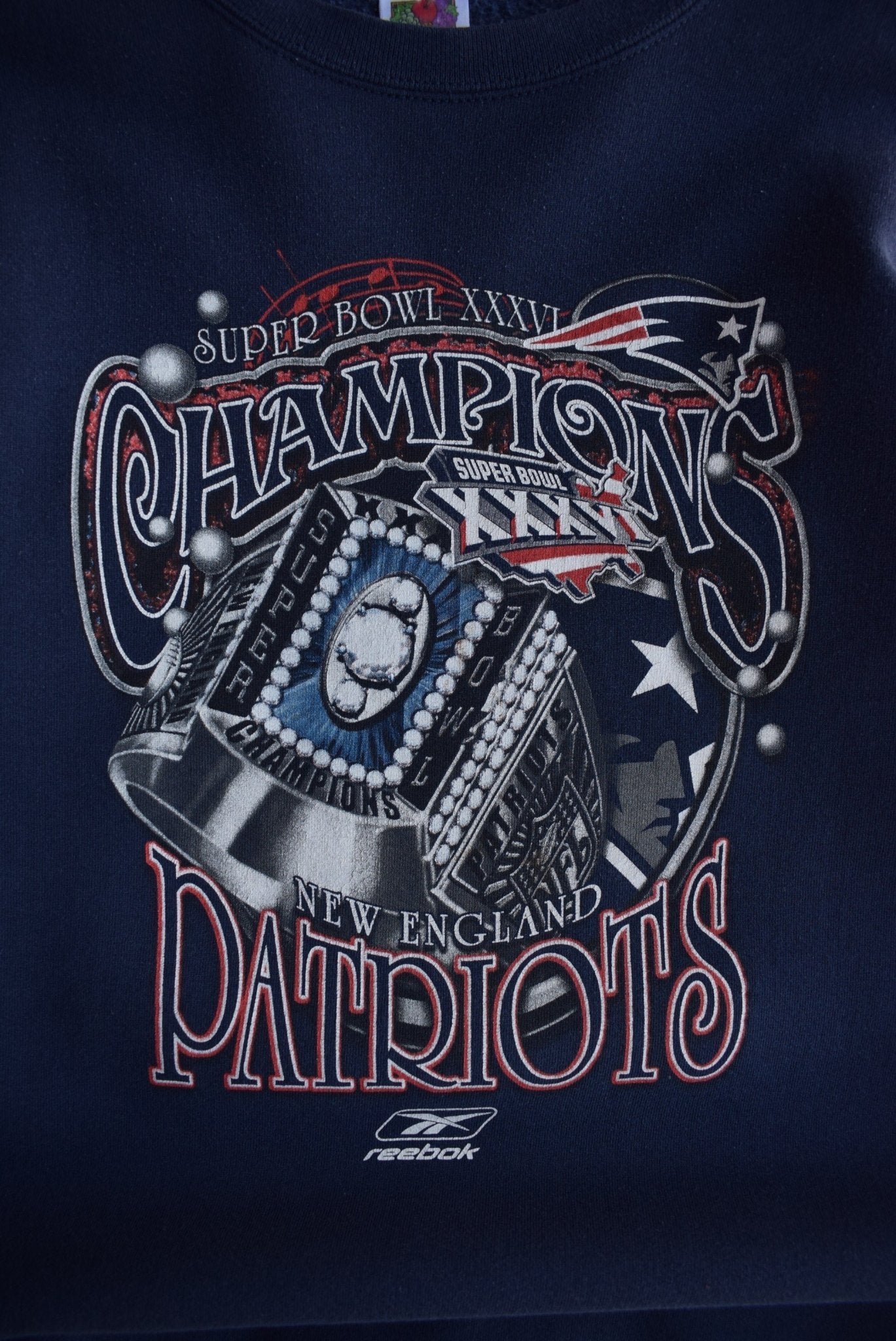 Vintage 2002 Reebok x NFL New England Patriots Champions Crewneck (XL) - Retrospective Store