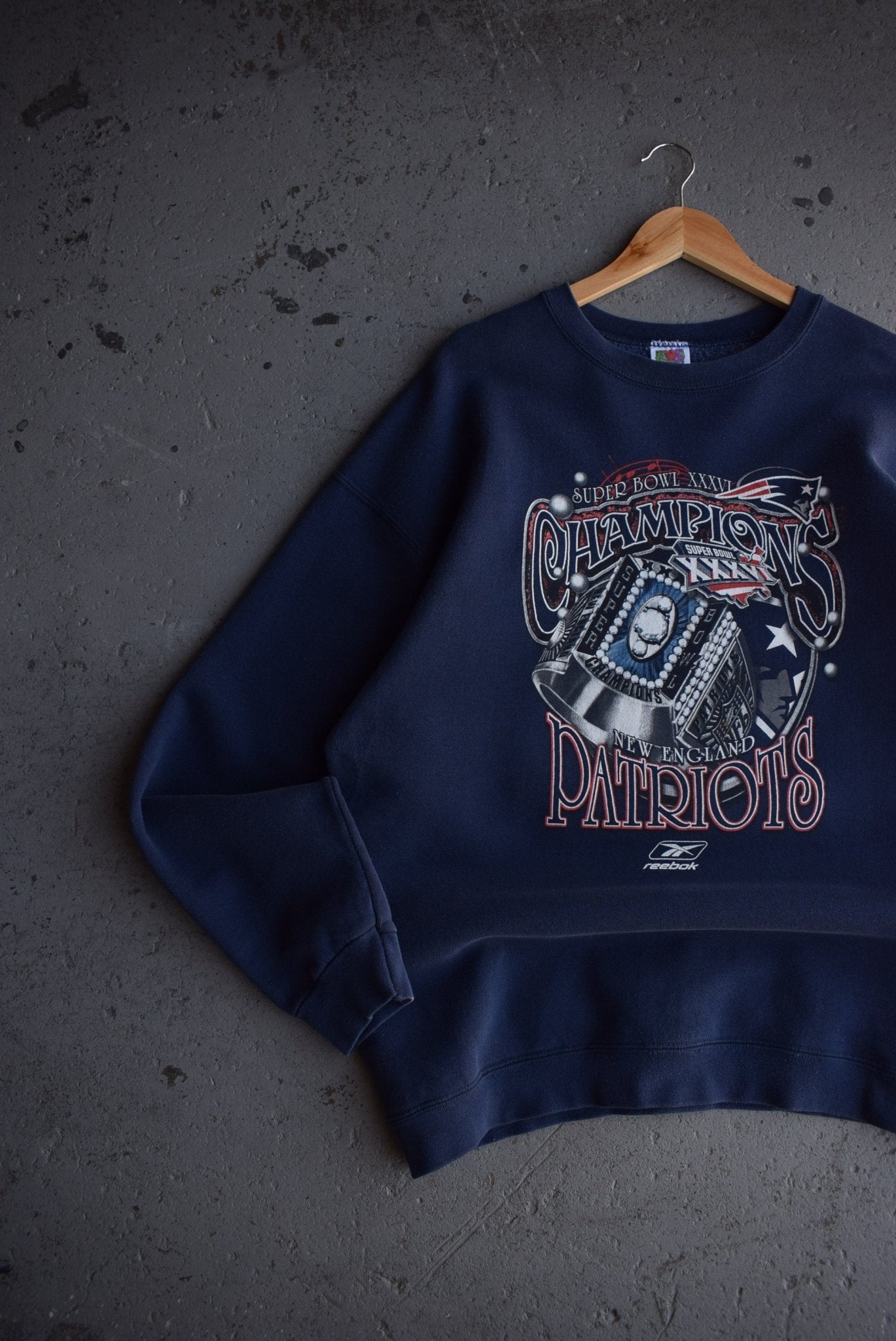 Vintage 2002 Reebok x NFL New England Patriots Champions Crewneck (XL) - Retrospective Store