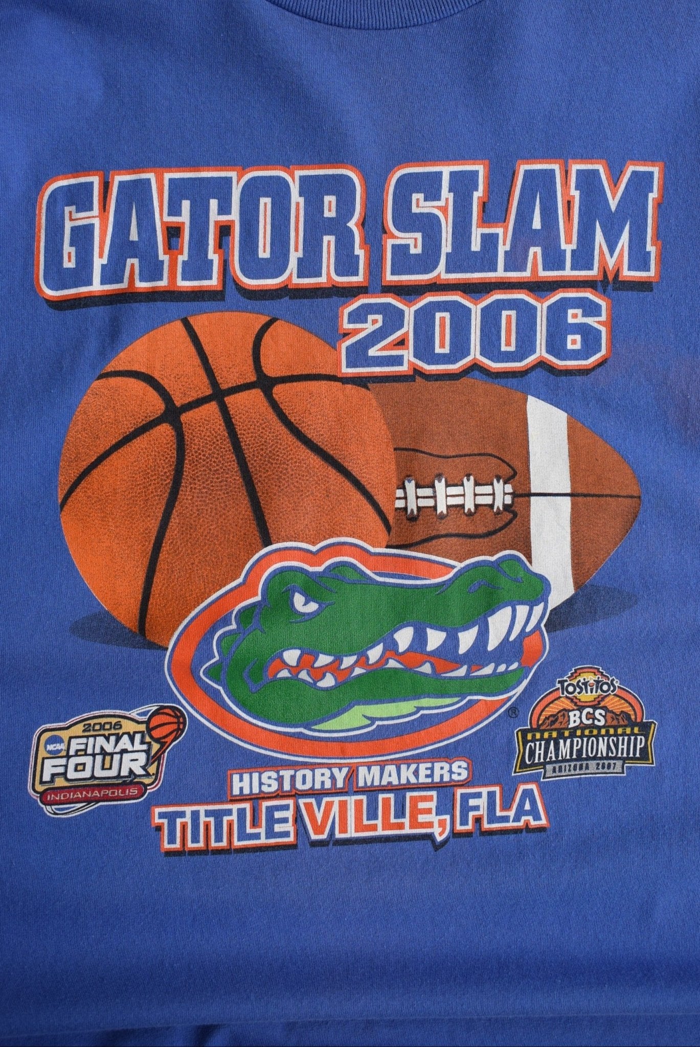 Vintage 2006 University of Florida 'Gator Slam' Basketball Tee (XL) - Retrospective Store