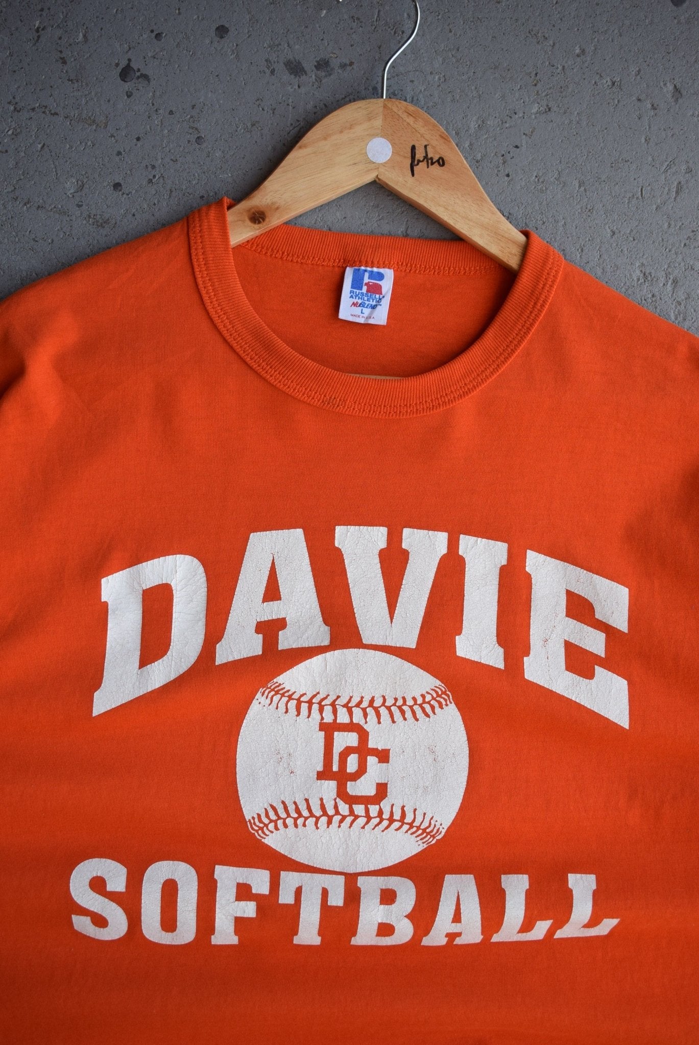 Vintage 80s Russell x Davie Softball Tee (L) - Retrospective Store