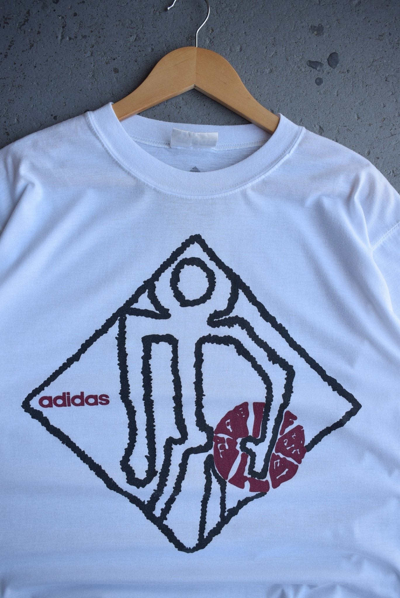 Vintage 90s Adidas Basketball Tee (L) - Retrospective Store