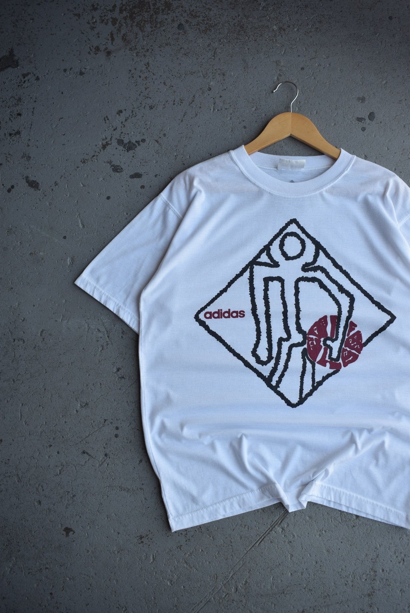 Vintage 90s Adidas Basketball Tee (L) - Retrospective Store