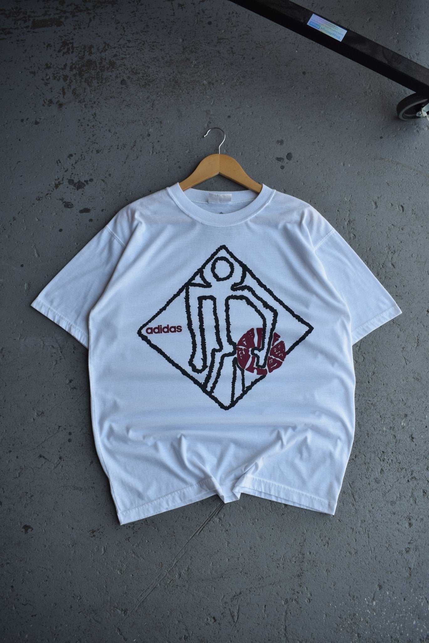 Vintage 90s Adidas Basketball Tee (L) - Retrospective Store