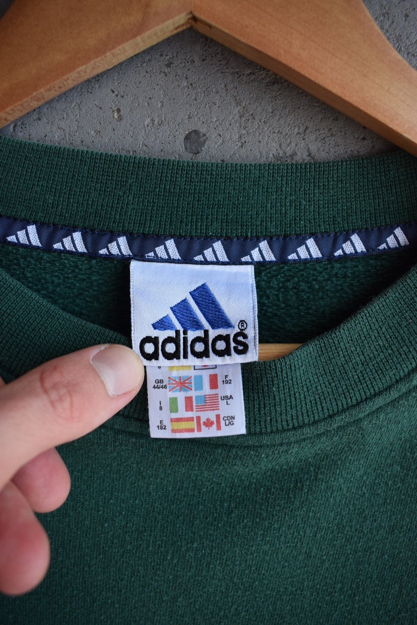 Vintage 90s Adidas Classic Logo Embroidered Crewneck (L/XL) - Retrospective Store