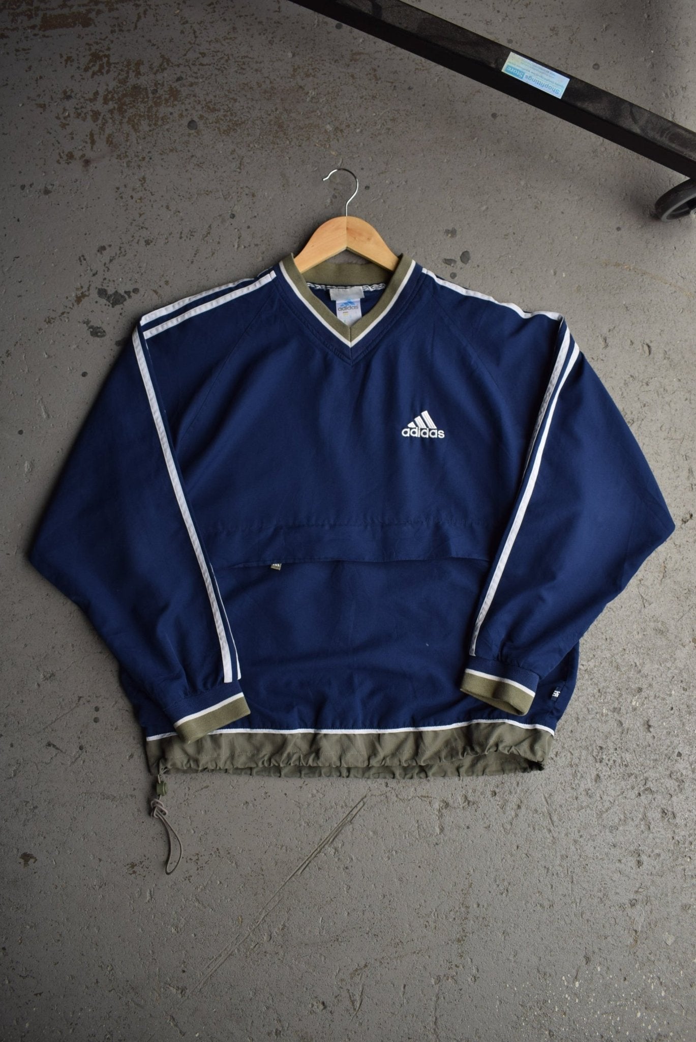 Vintage 90s Adidas Classic Logo Embroidered Pullover Jacket (S/M) - Retrospective Store