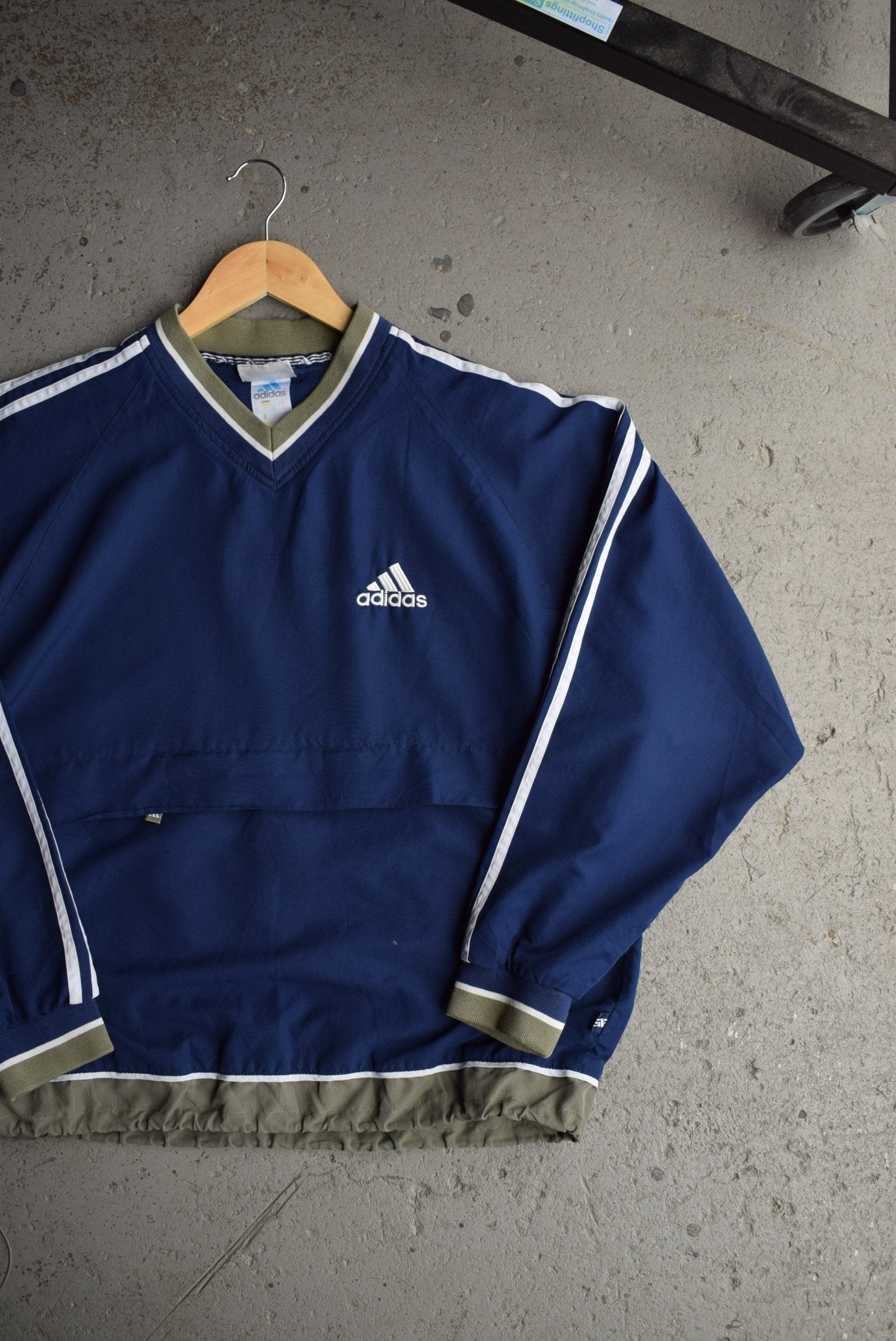Vintage 90s Adidas Classic Logo Embroidered Pullover Jacket (S/M) - Retrospective Store