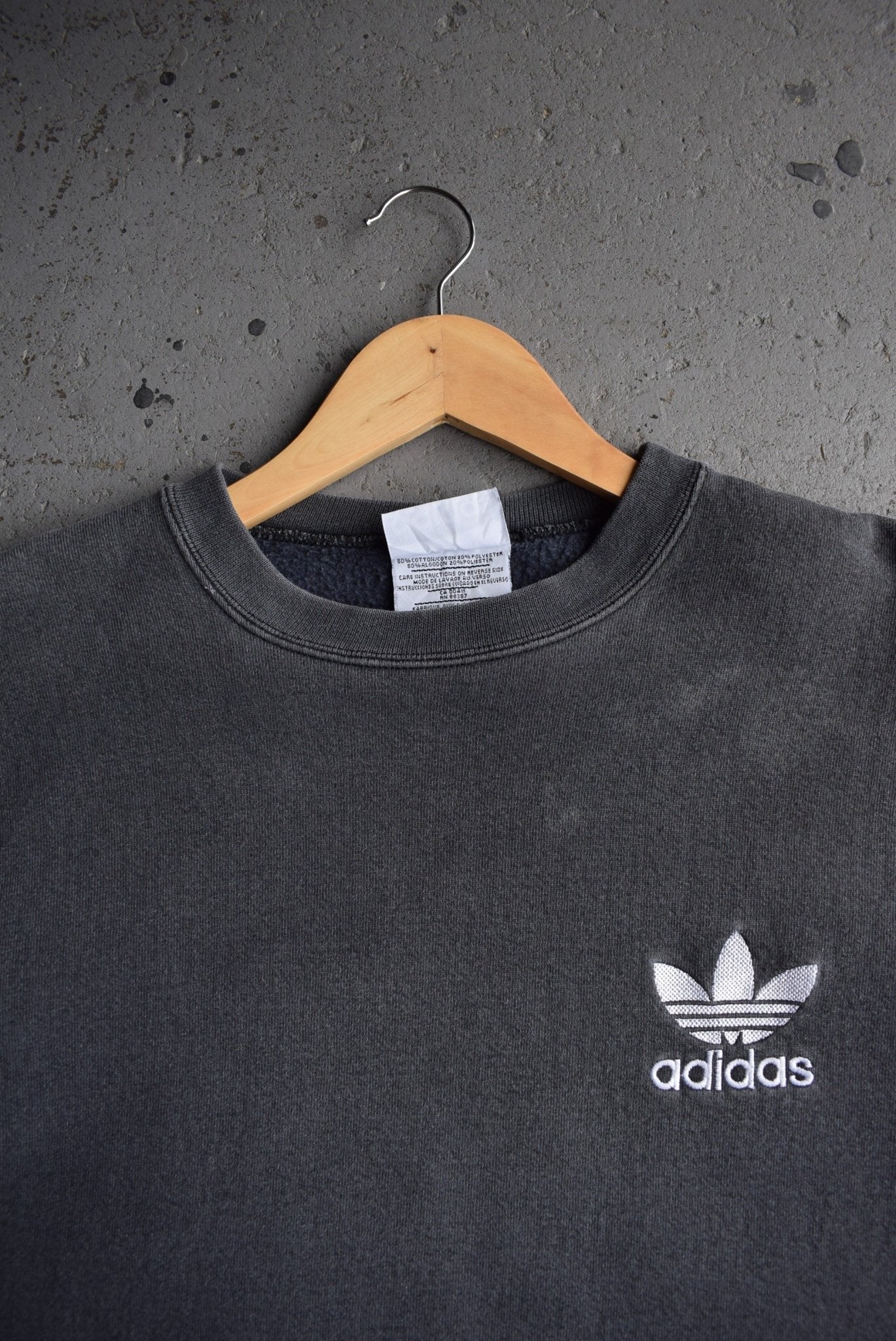 Vintage 90s Adidas Embroidered Spellout Crewneck (XL) - Retrospective Store