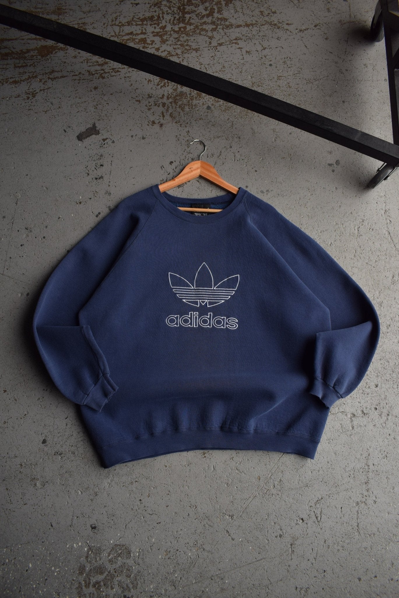 Vintage 90s Adidas Embroidered Spellout Crewneck (XL) - Retrospective Store