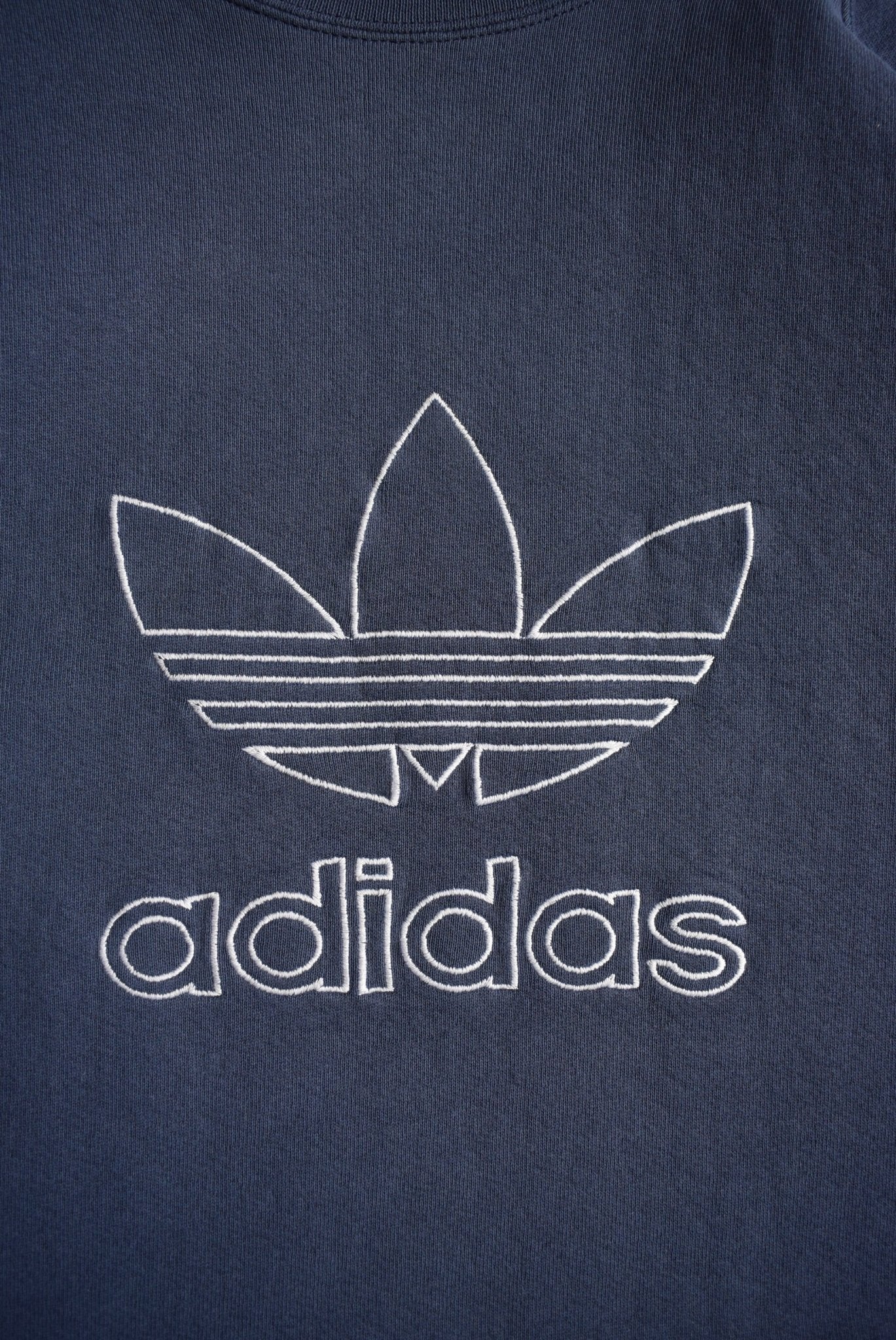 Vintage 90s Adidas Embroidered Spellout Crewneck (XL) - Retrospective Store