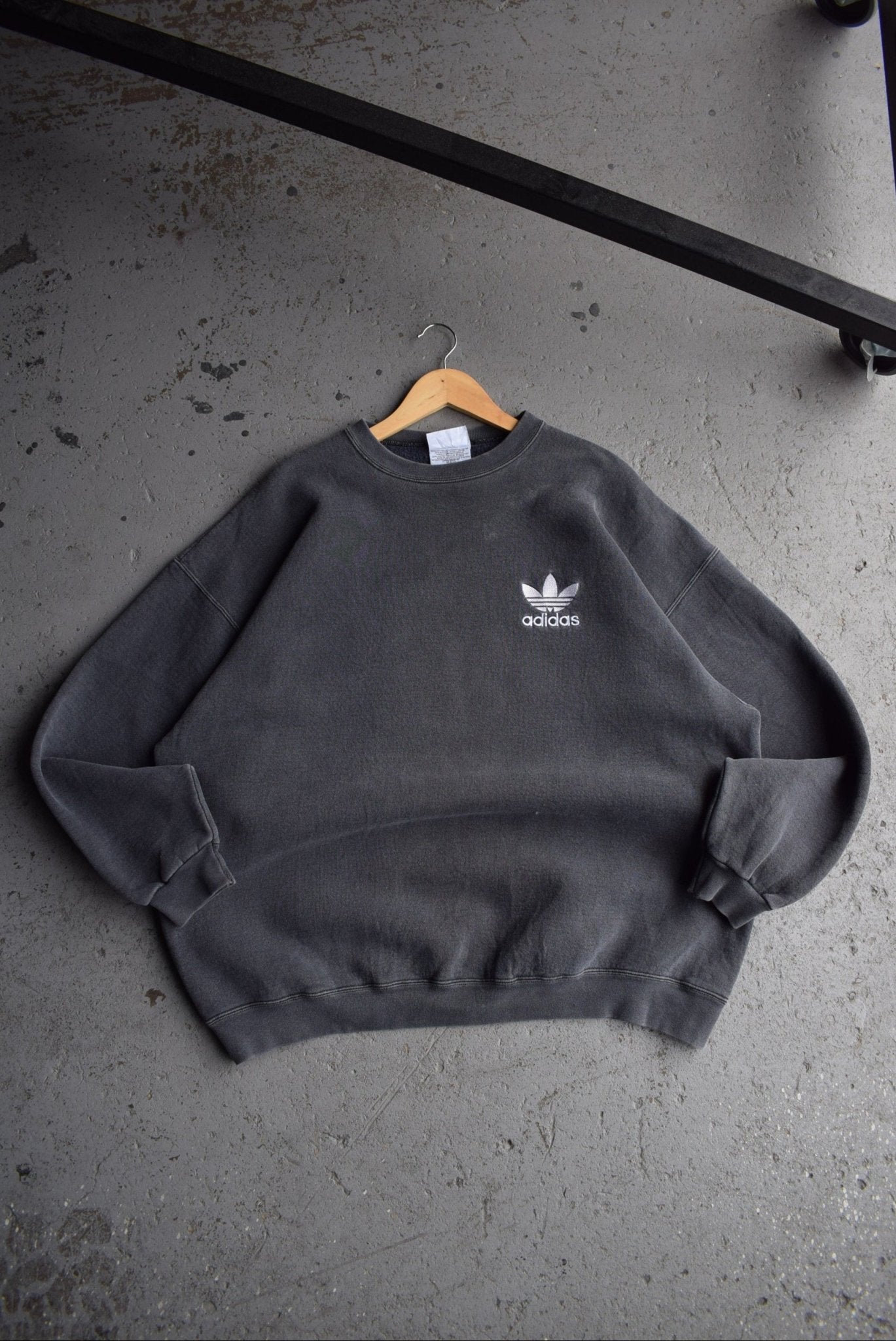Vintage 90s Adidas Embroidered Spellout Crewneck (XL) - Retrospective Store