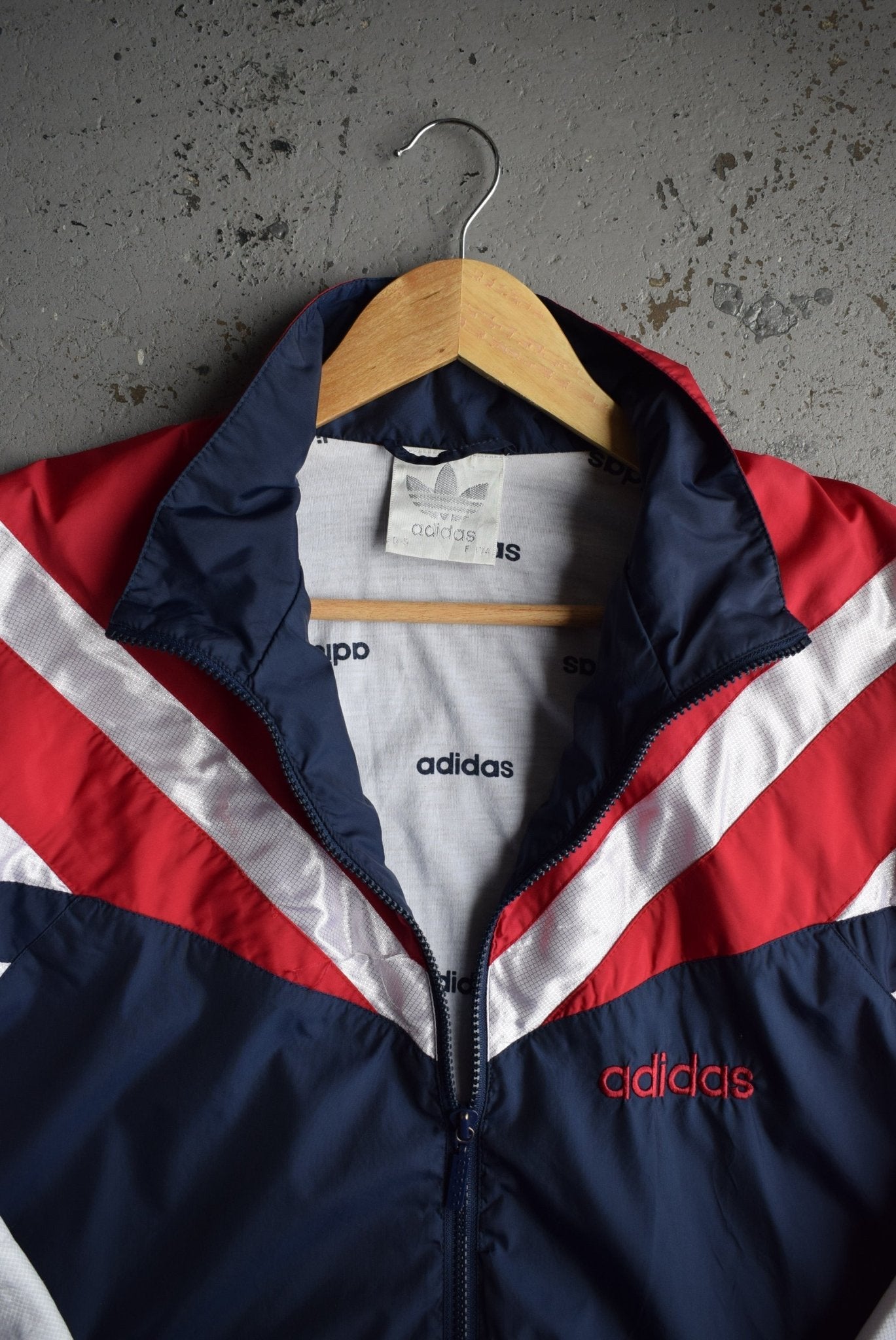 Vintage 90s Adidas Embroidered Spellout Jacket (L) - Retrospective Store