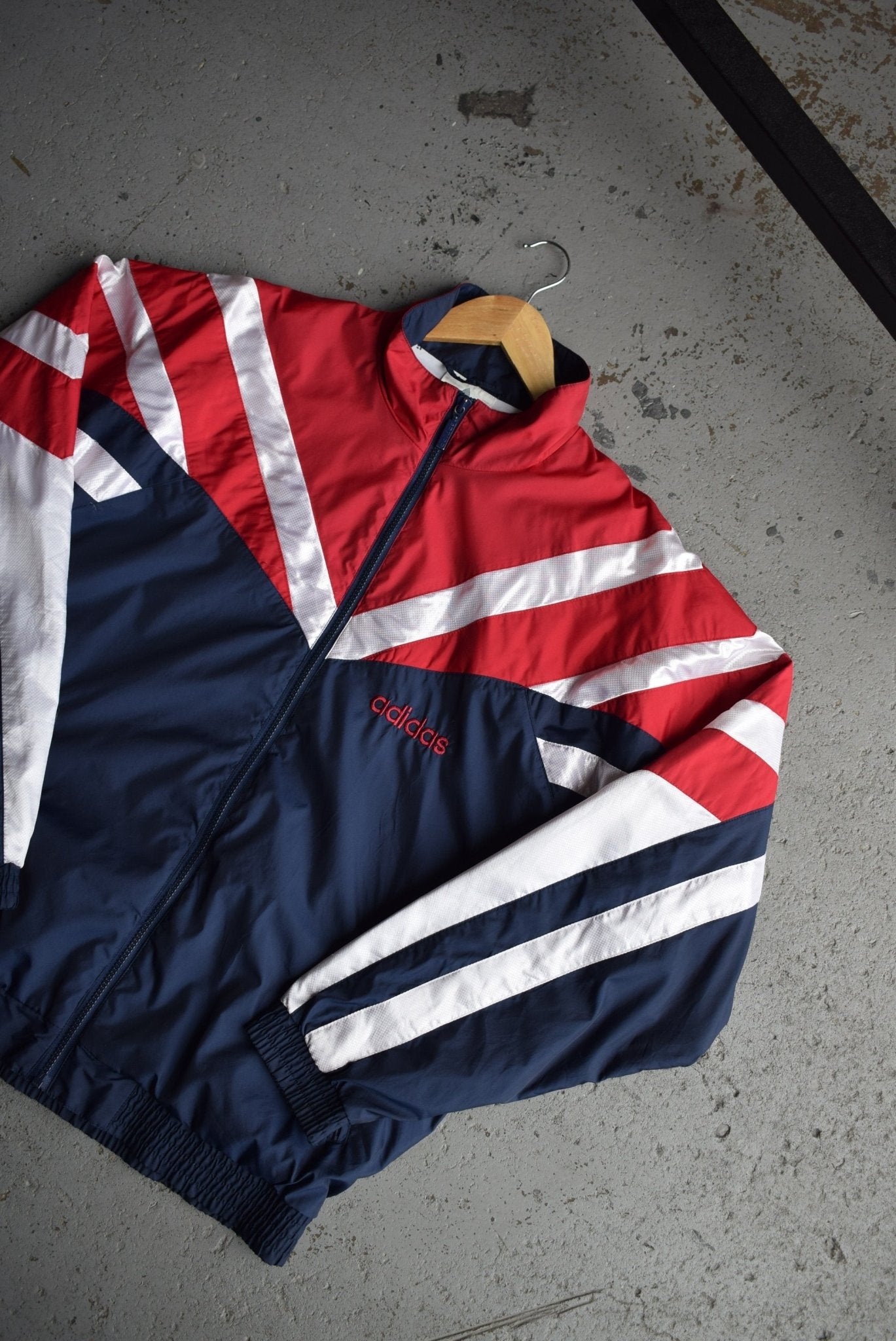 Vintage 90s Adidas Embroidered Spellout Jacket (L) - Retrospective Store