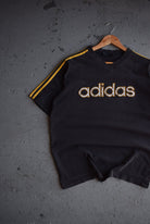 Vintage 90s Adidas Embroidered Spellout Tee (M/L) - Retrospective Store