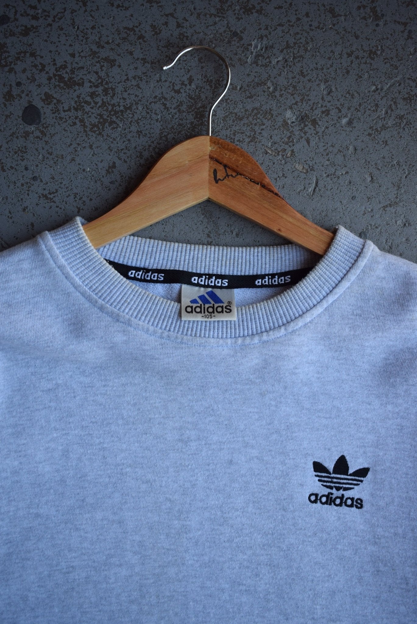 Vintage 90s Adidas Originals Classic Logo Embroidered Crewneck (M/L) - Retrospective Store