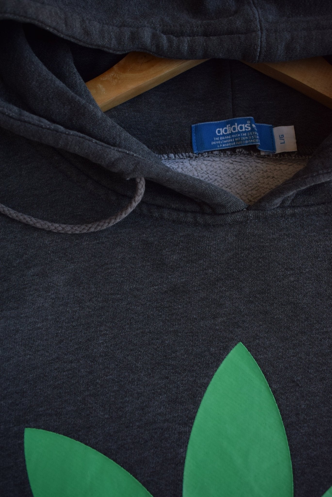 Vintage 90s Adidas Spellout Hoodie (L) - Retrospective Store