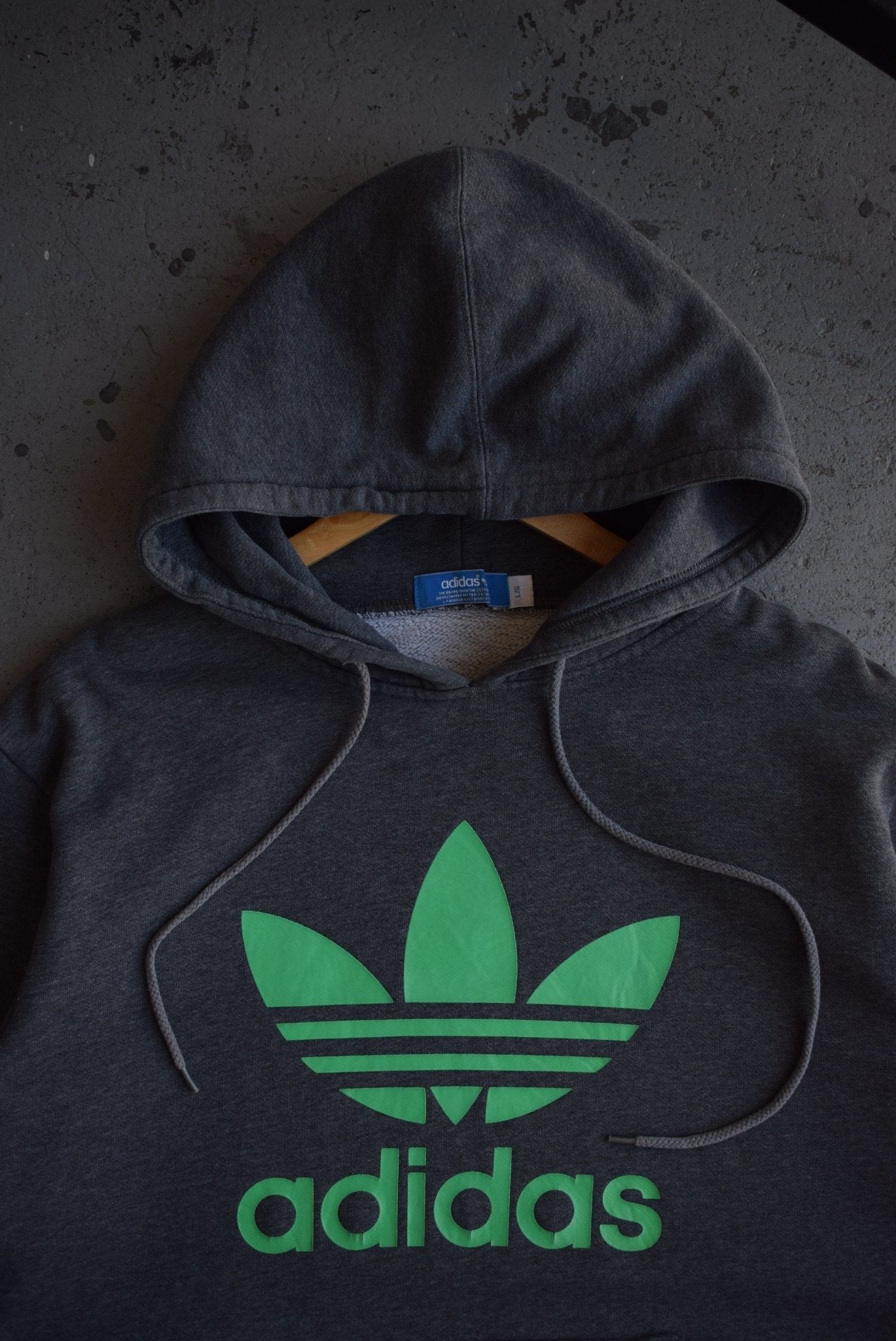 Vintage 90s Adidas Spellout Hoodie (L) - Retrospective Store