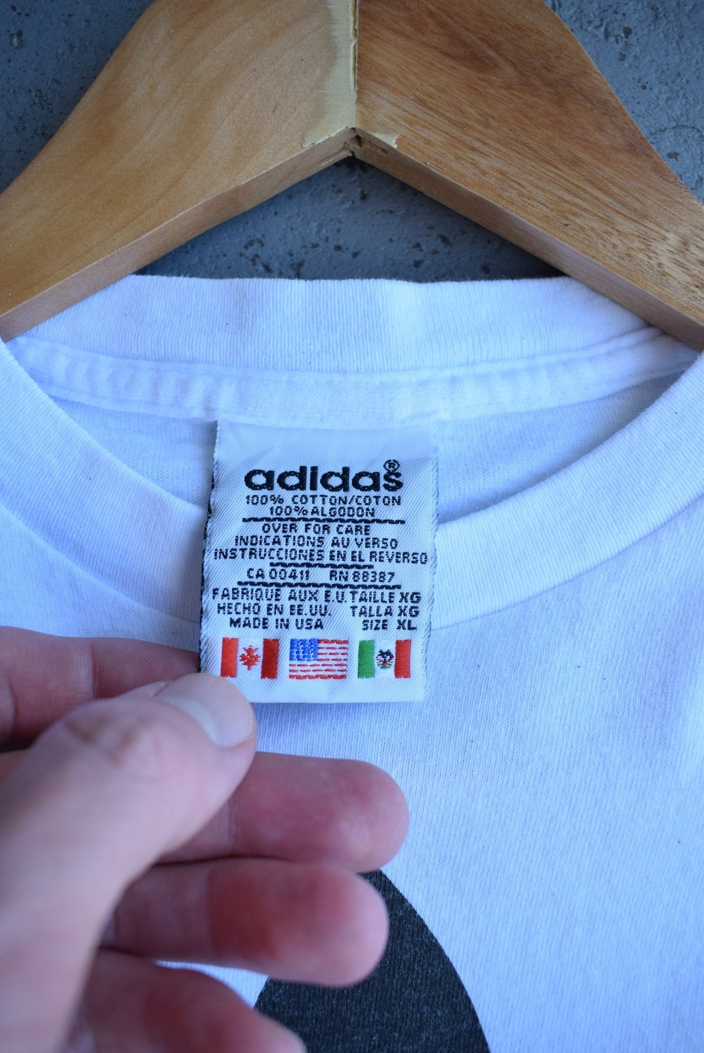 Vintage 90s Adidas Spellout Long Sleeve Tee (S) - Retrospective Store