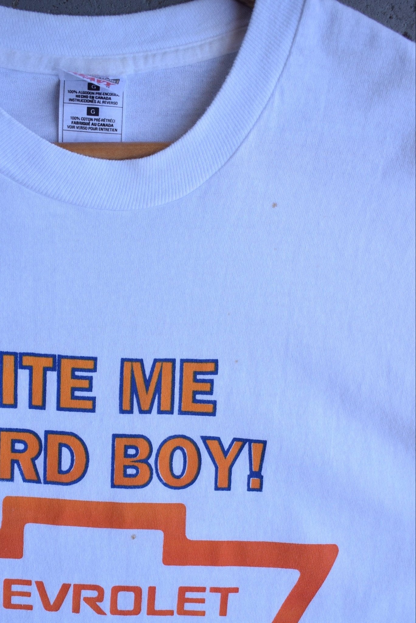 Vintage 90s Chevrolet 'Bite Me Ford Boy!' Tee (M) - Retrospective Store